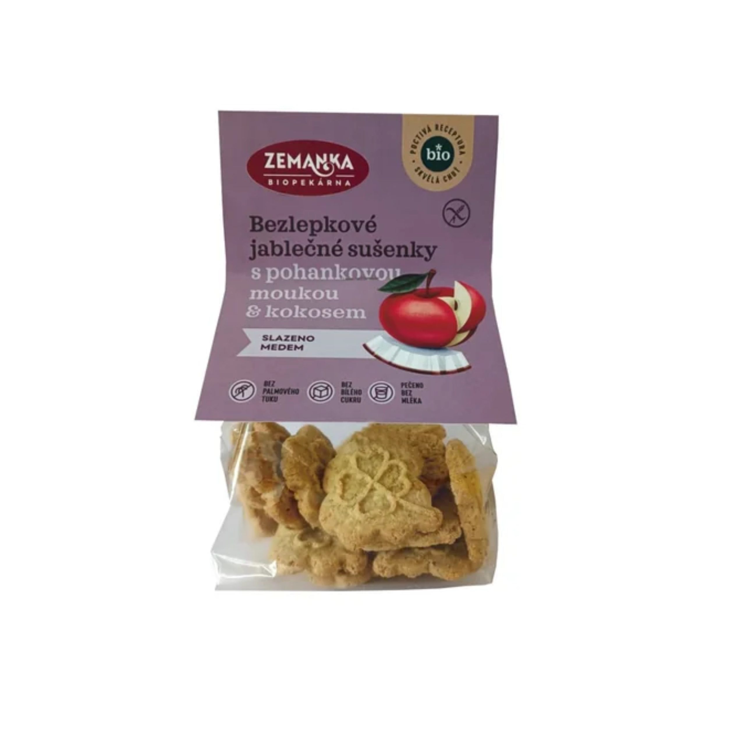 Zemanka Sušenky pohankovo-jablečné s kokosem bezlepkové BIO (100 g) Biopekárna Zemanka