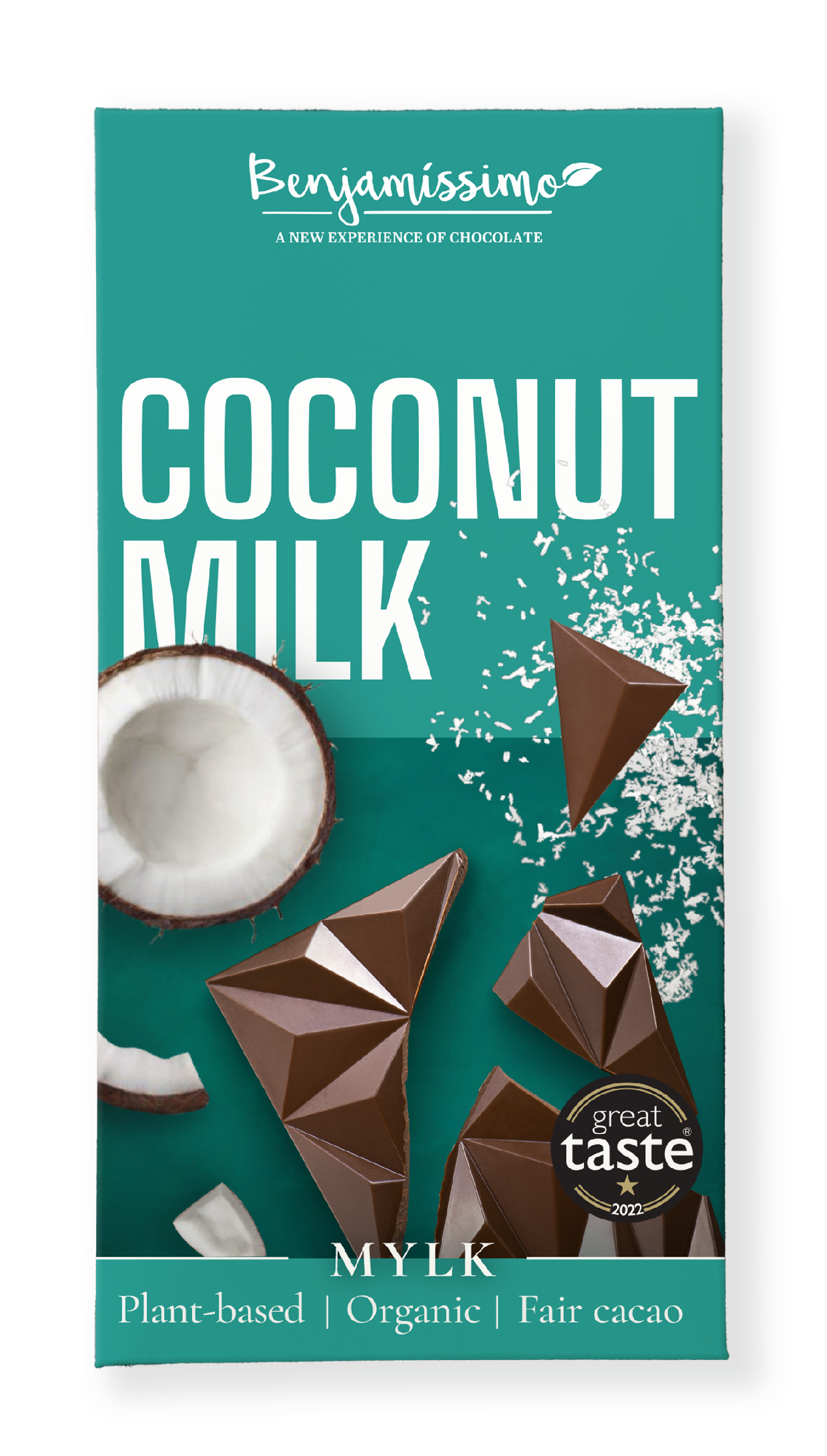 Benjamíssimo Čokoláda Coconut Milk s kokosem BIO (60 g) - metodou bean-to-bar Benjamíssimo