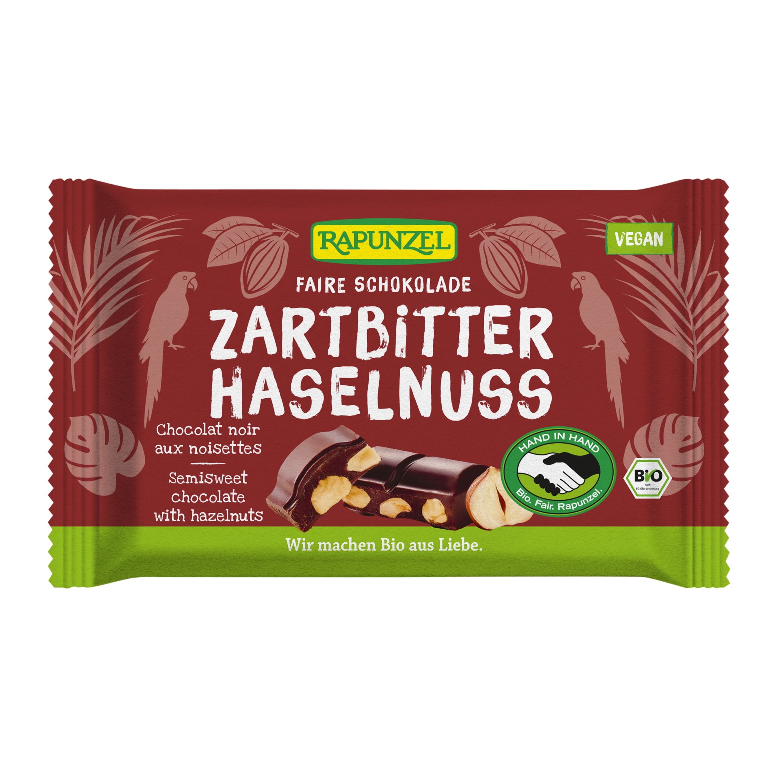 Čokoláda hořká s lískovými oříšky 100 g BIO   RAPUNZEL Rapunzel