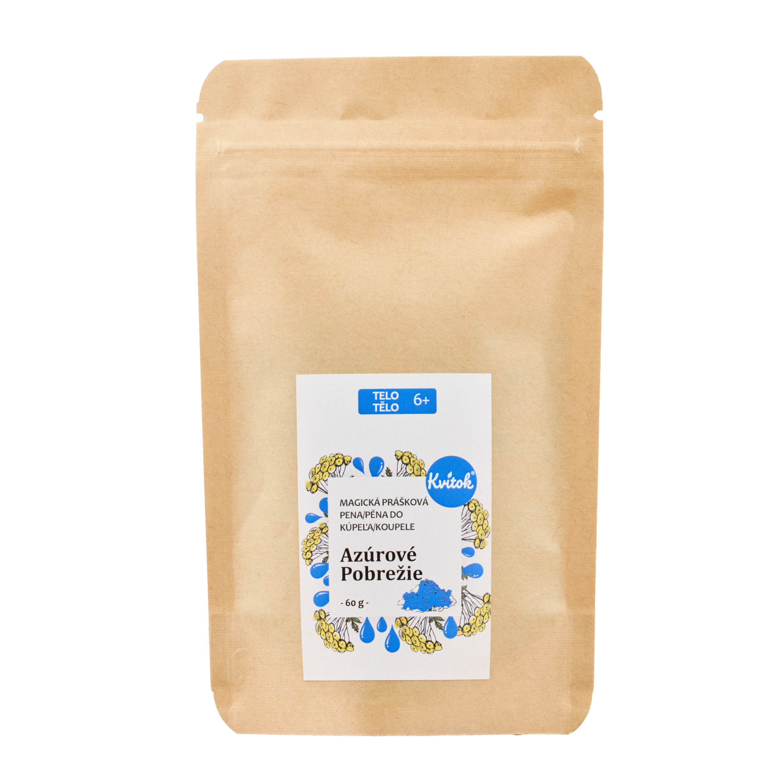 Kvitok Magická pěna do koupele Azurové pobřeží - 60 g - krásně pění Kvitok