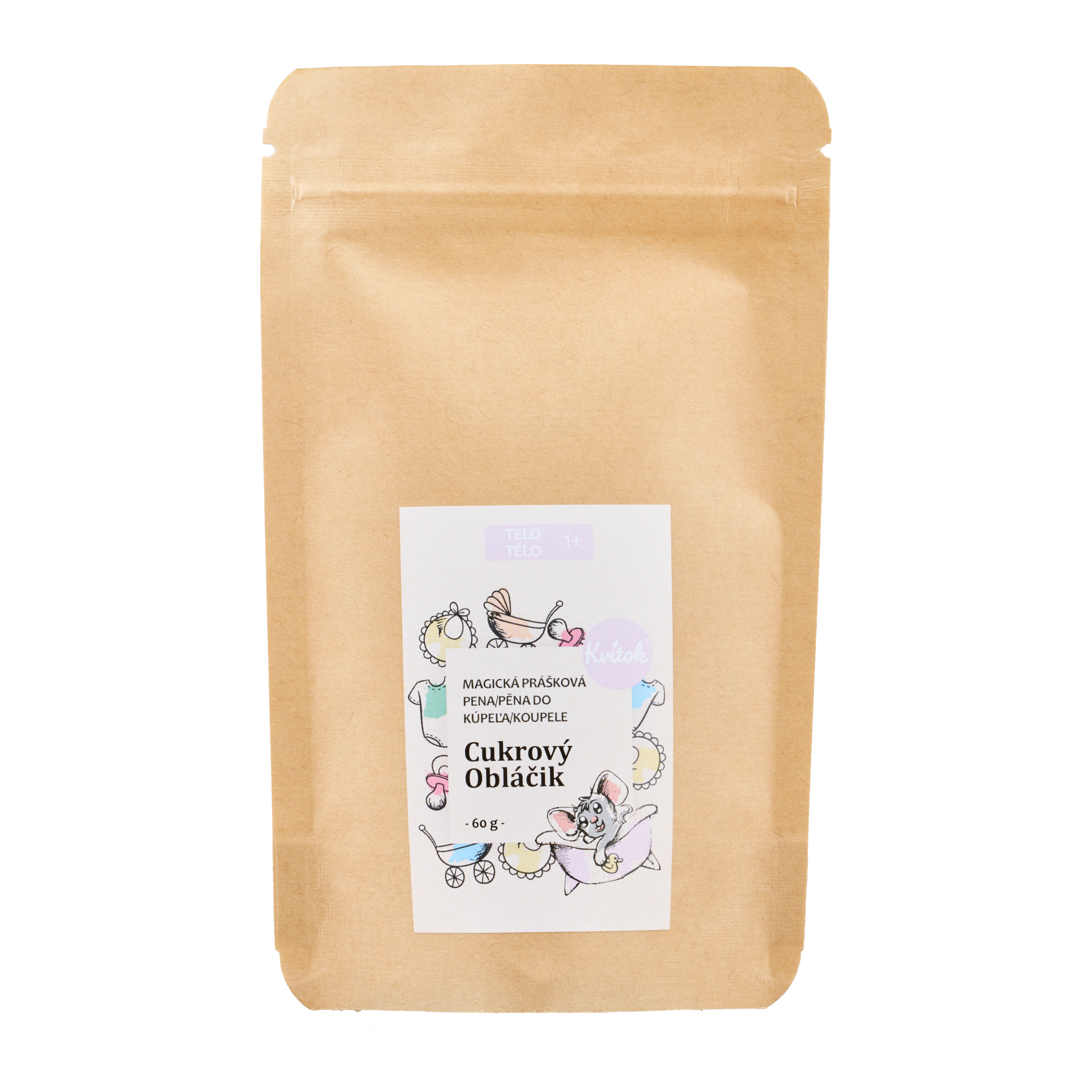 Kvitok Magická pěna do koupele Cukrový obláček - 60 g - ideální pro děti Kvitok