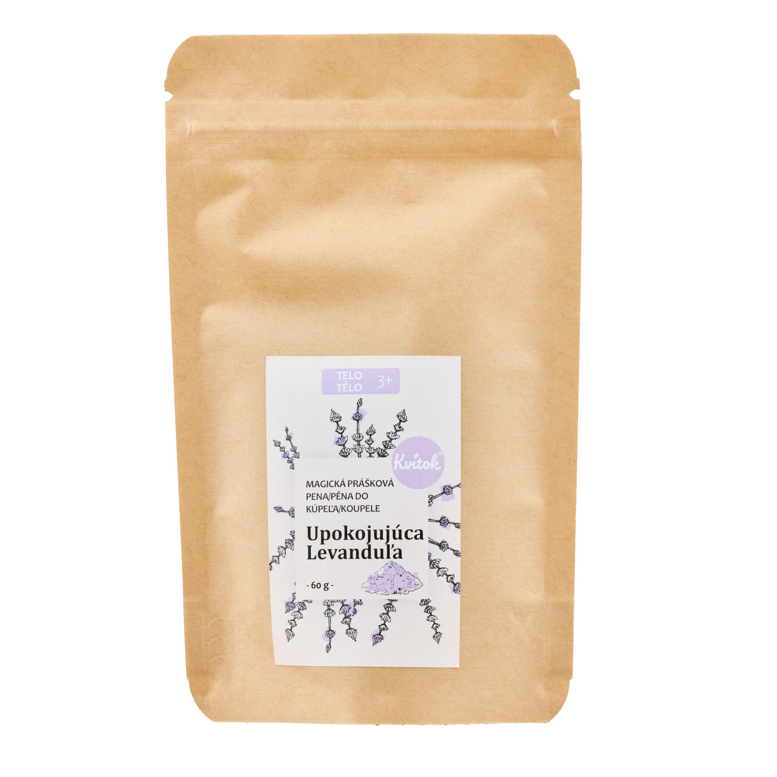 Kvitok Magická pěna do koupele Zklidňující levandule - 60 g - krásně pění Kvitok