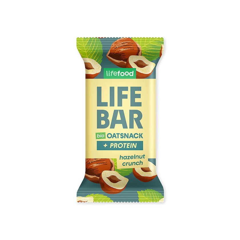 Lifefood Tyčinka Lifebar Oat Snack Protein Hazelnut Crunch BIO (40 g) - bez lepku Lifefood