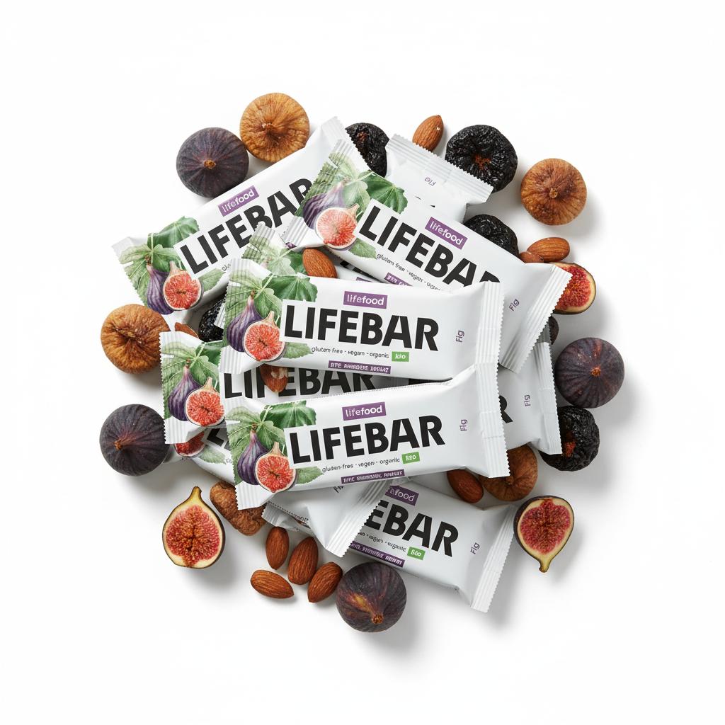 Lifefood Zvýhodněná sada 13 + 2 tyčinky zdarma - Lifebar fíková RAW BIO (15 x 40 g) - nutričně bohaté svačinky Lifefood