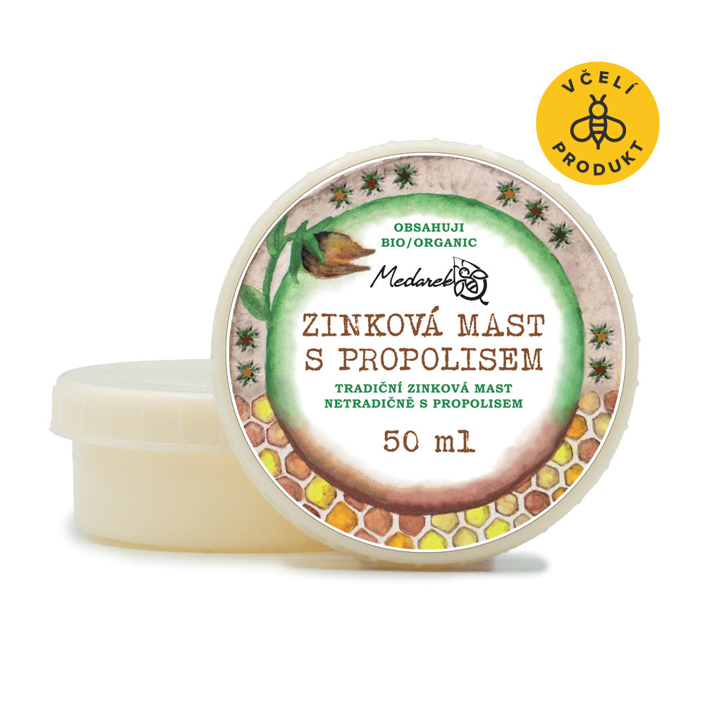Medarek Zinková mast s propolisem - 50 ml - zesílený účinek klasické zinkovky Medarek