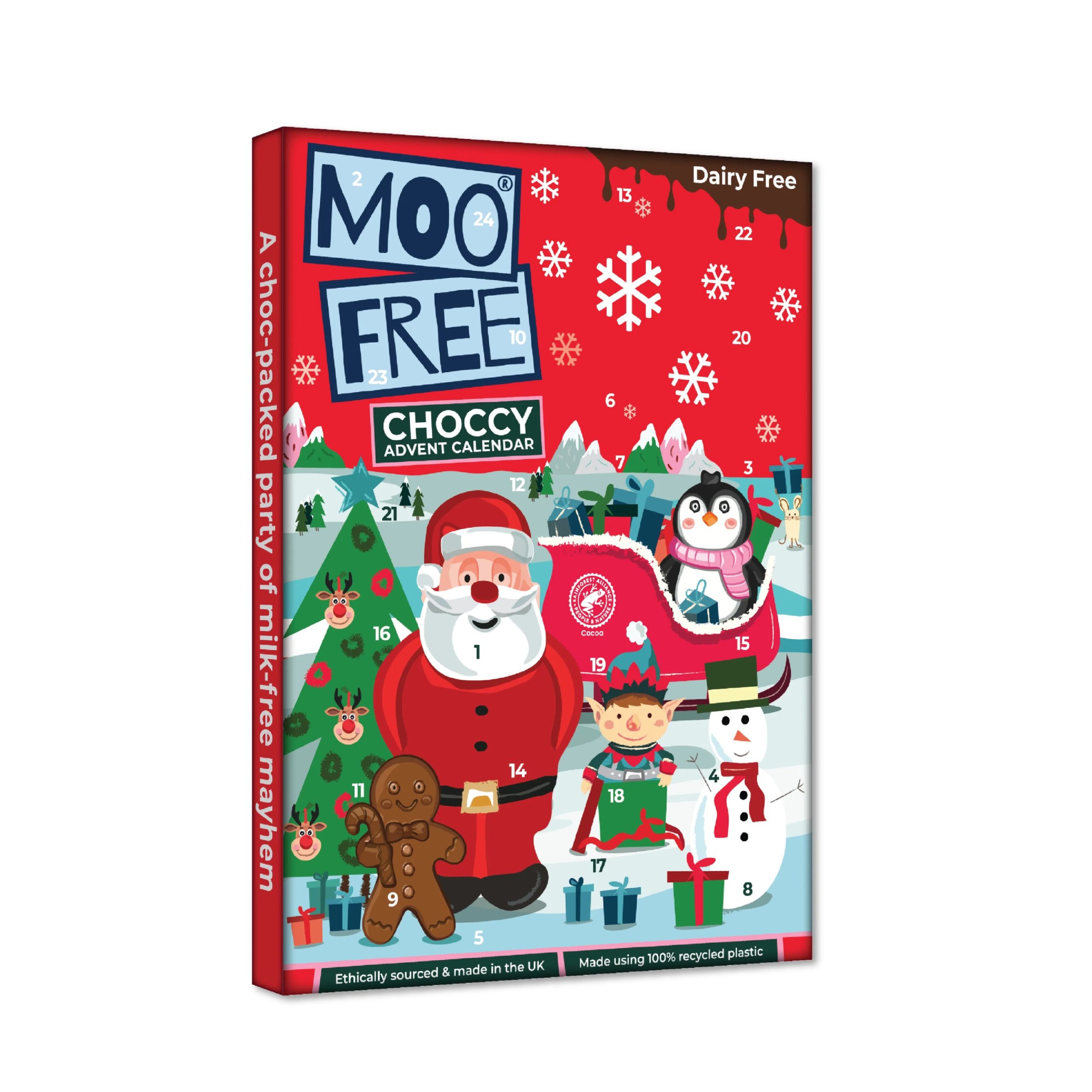 Moo free Kalendář adventní kakaový (70 g) Moo Free