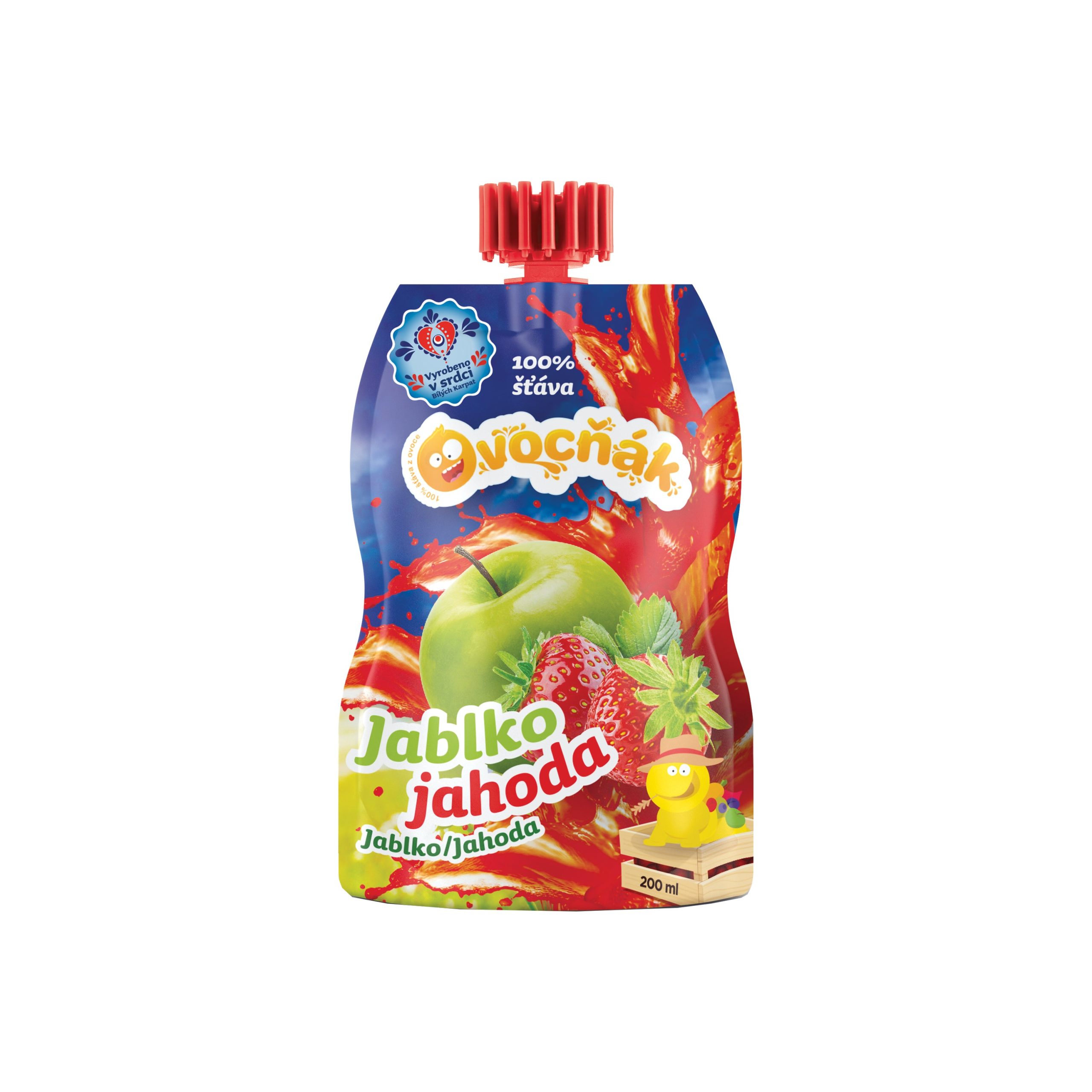 Mošt ovocný jablko-jahoda 200 ml   OVOCŇÁK Ovocňák