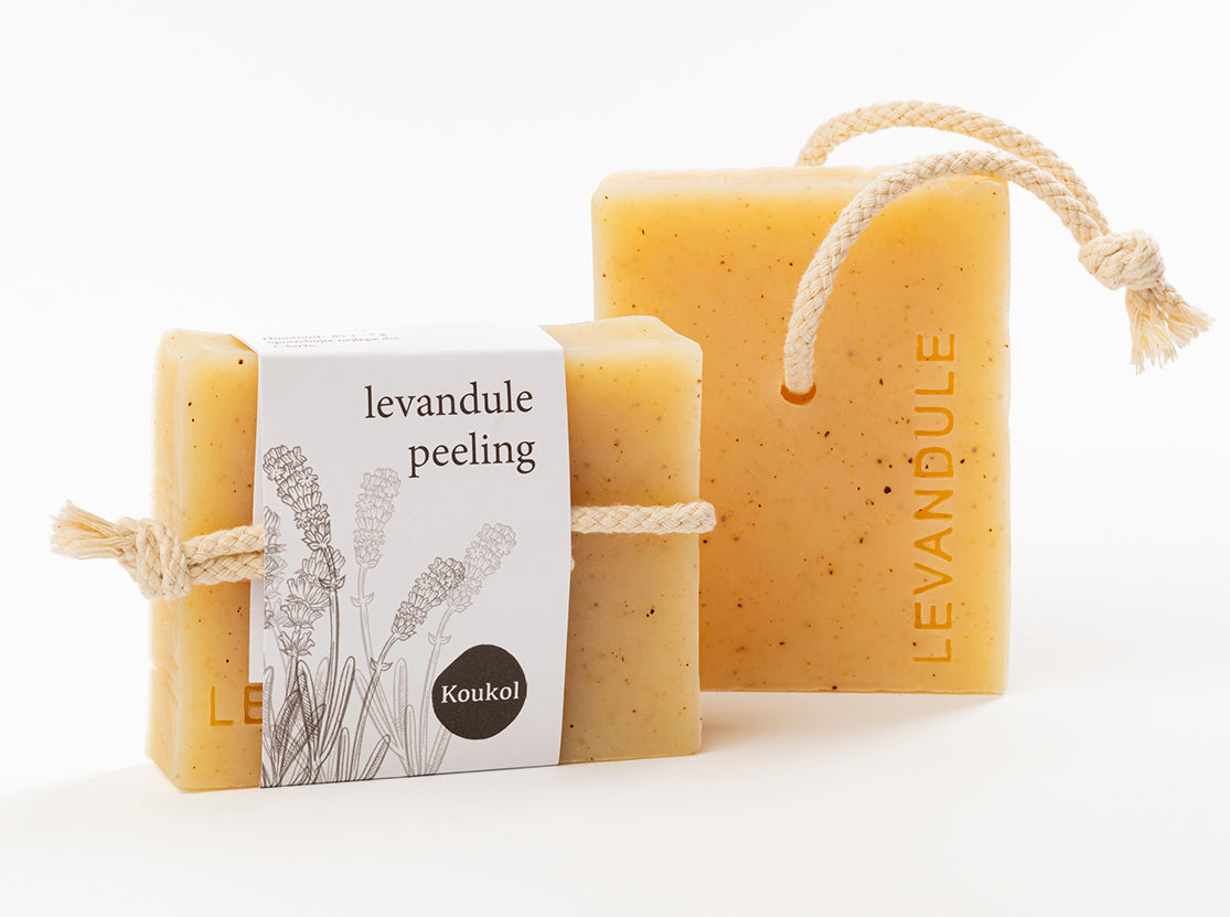 Mýdlárna Koukol Tuhé mýdlo peelingové - Levandule (90 g) - skvělé proti celulitidě Mýdlárna Koukol