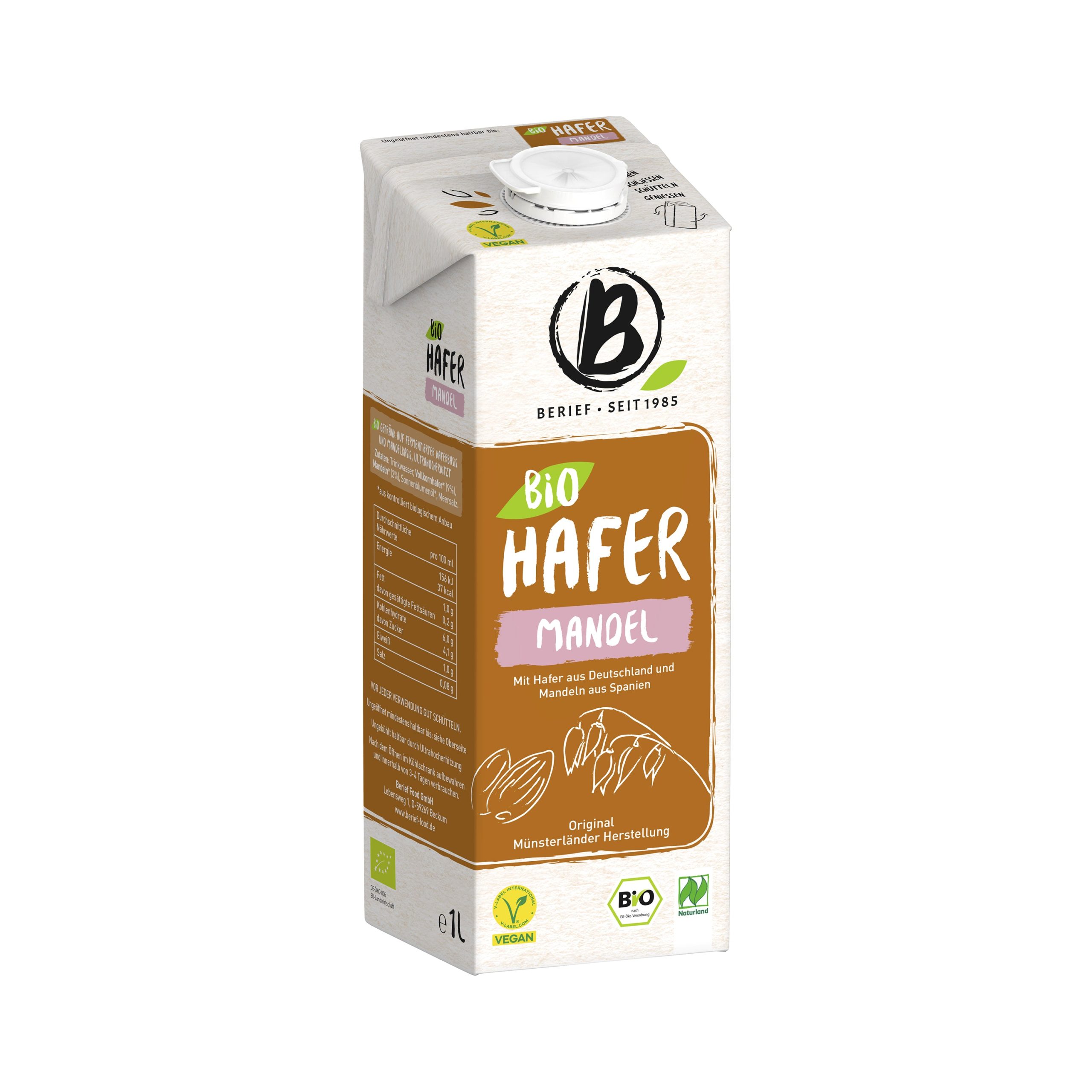 Nápoj ovesno-mandlový 1 l BIO   BERIEF Berief