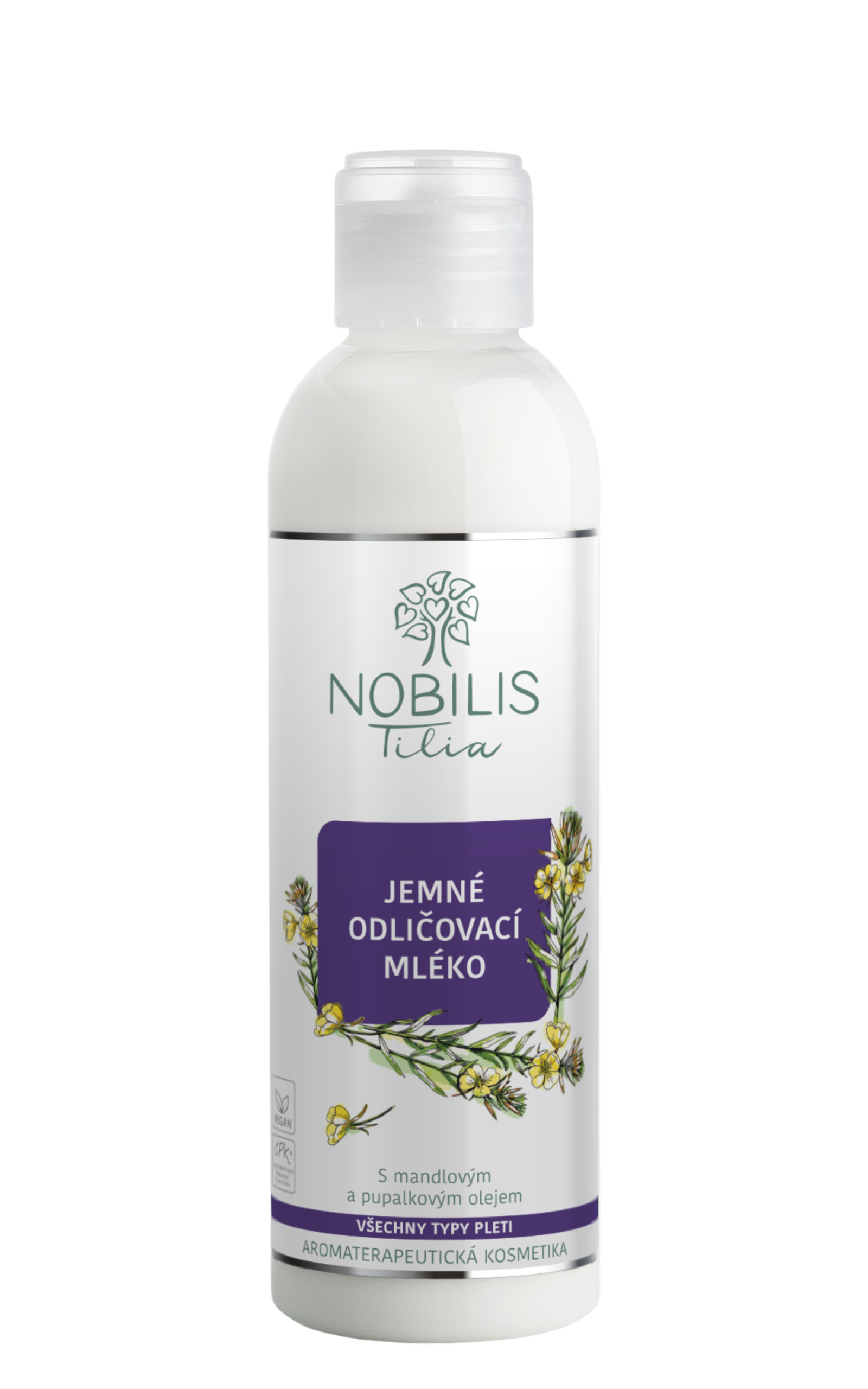 Nobilis Tilia Jemné odličovací mléko (200 ml) - s mandlovým a pupalkovým olejem Nobilis Tilia