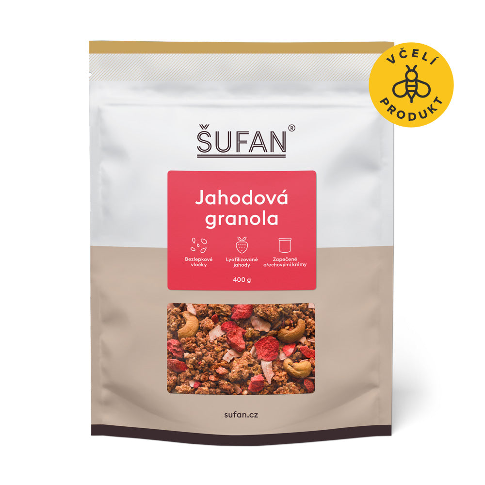 Šufan Granola jahodová (sáček 400 g) - bez lepku Šufan