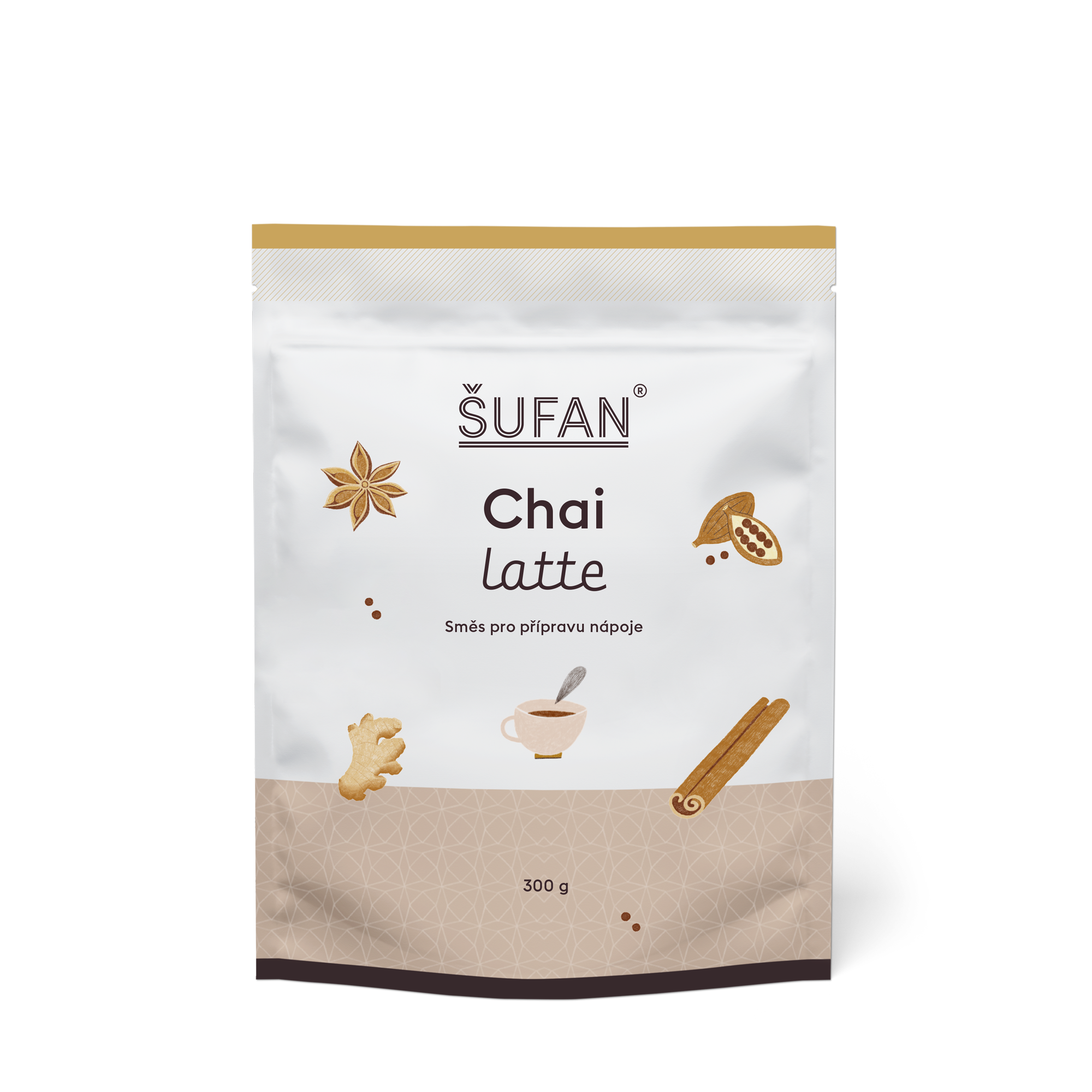 Šufan Slazená směs černého čaje a koření Chai Latte (300 g) - vzpruha v chladných dnech Šufan