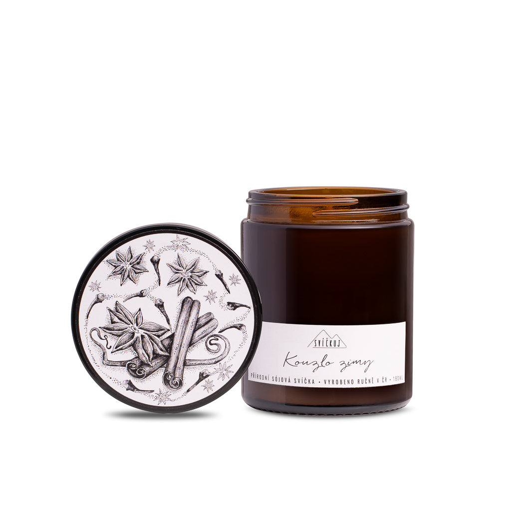 Svíčkuj Vonná svíčka - Kouzlo zimy - 180 ml - ručně vymazlená Svíčkuj