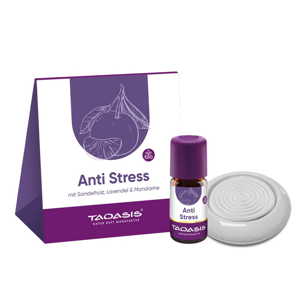 TAOASIS Aroma set Anti Stress BIO (5 ml) - vonný kámen jako difuzér Taoasis