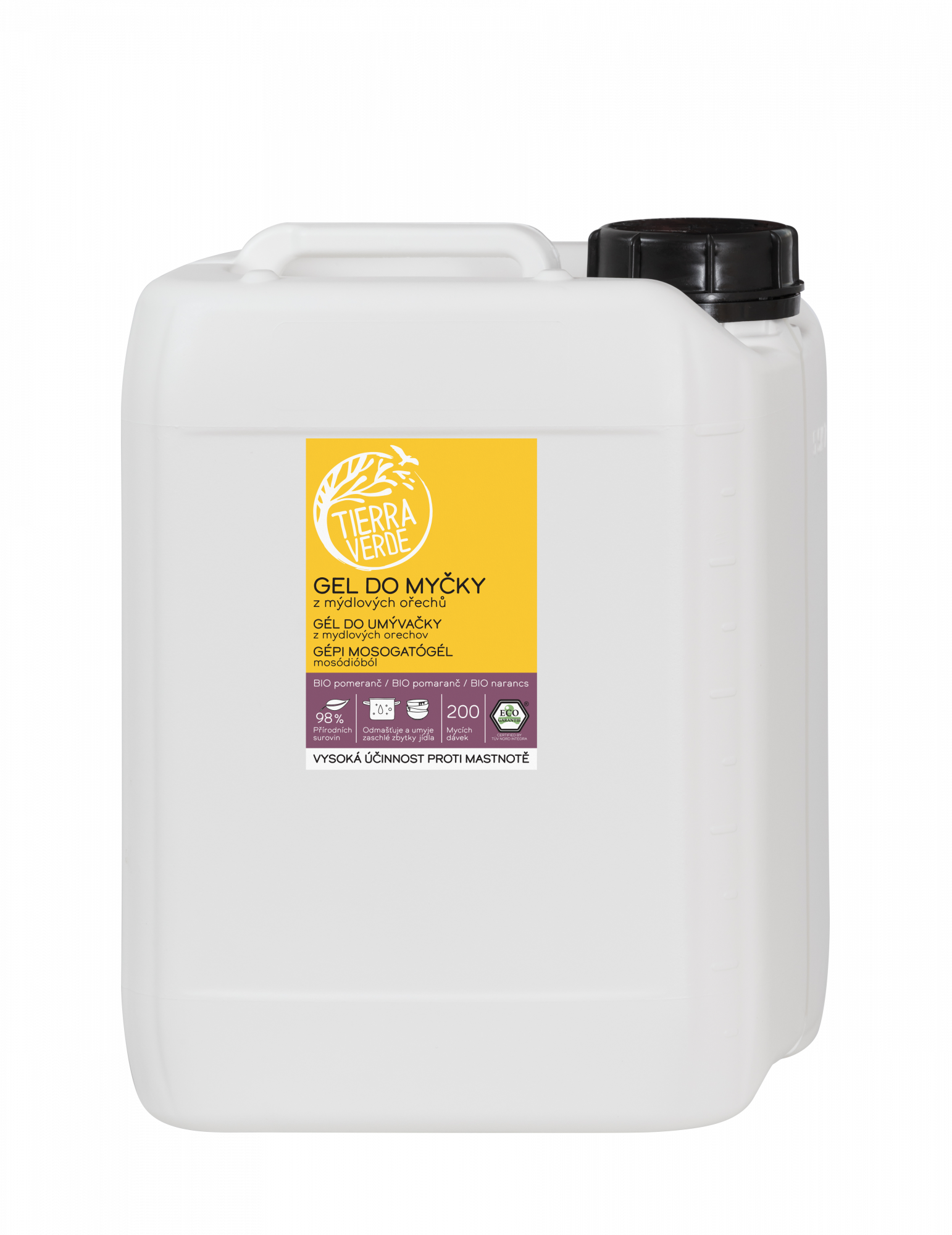 Tierra Verde Gel do myčky na nádobí - 5 l - z mýdlových ořechů v bio kvalitě Tierra Verde