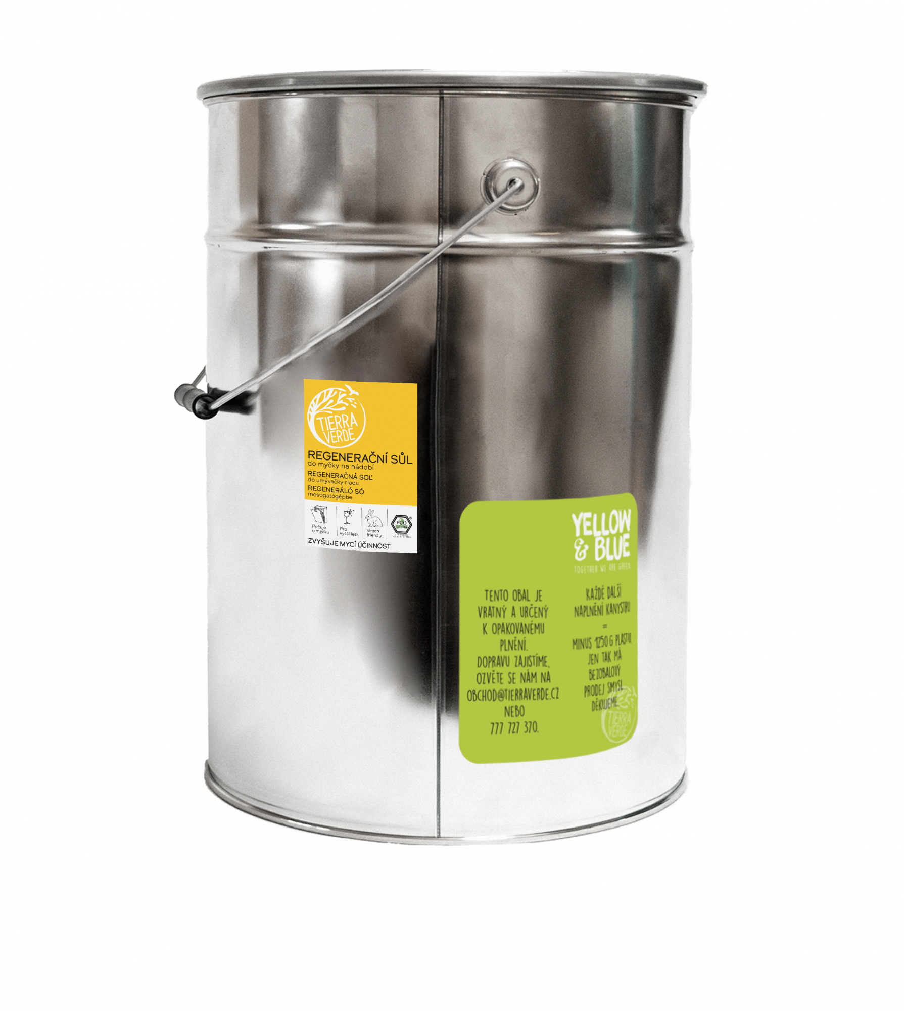 Tierra Verde Sůl do myčky - kbelík 15 kg - zabraňuje usazování vodního kamene Tierra Verde