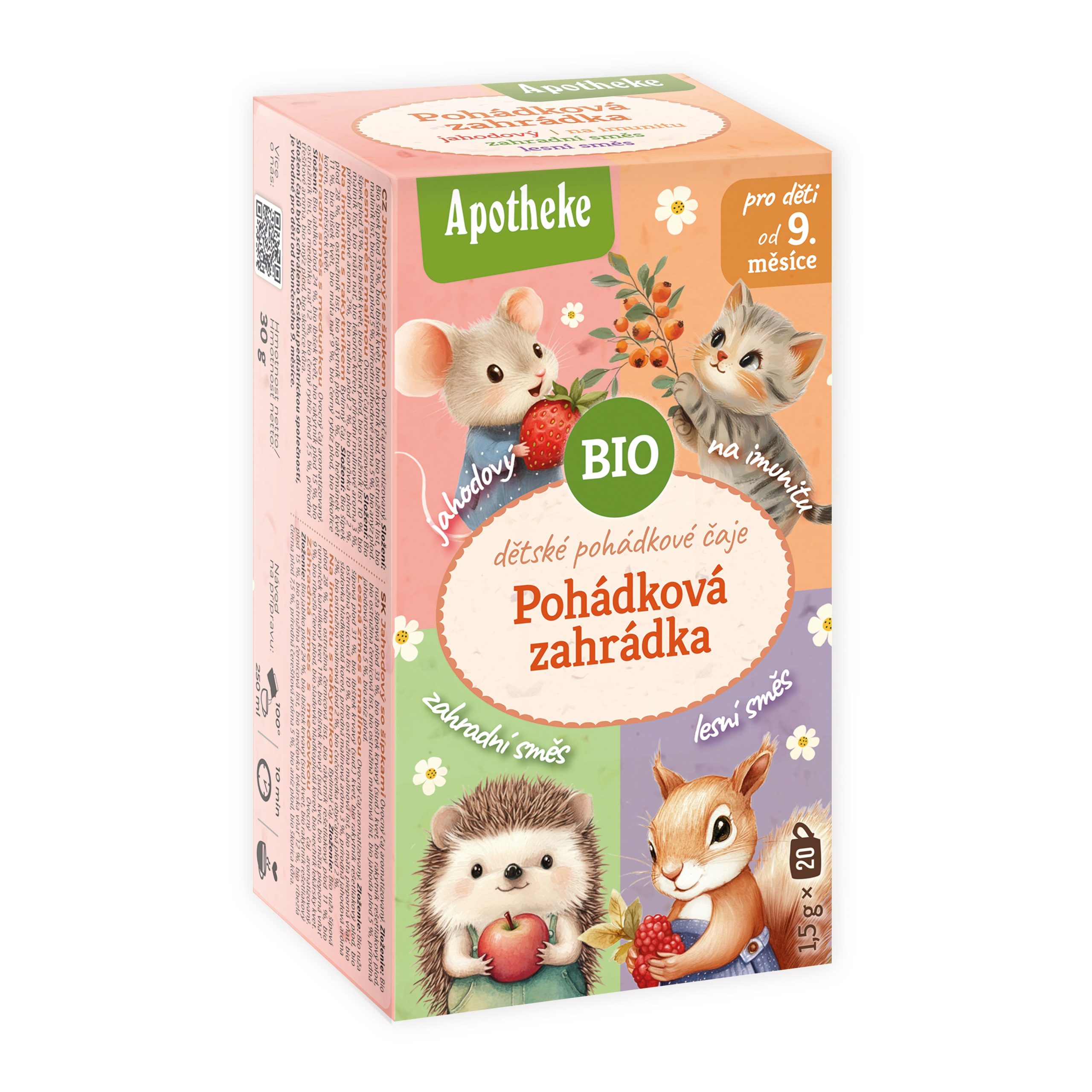 Apotheke Ovocný čaj dětský Pohádková zahrádka BIO - 4x5 nálev. sáčků (30 g) Apotheke