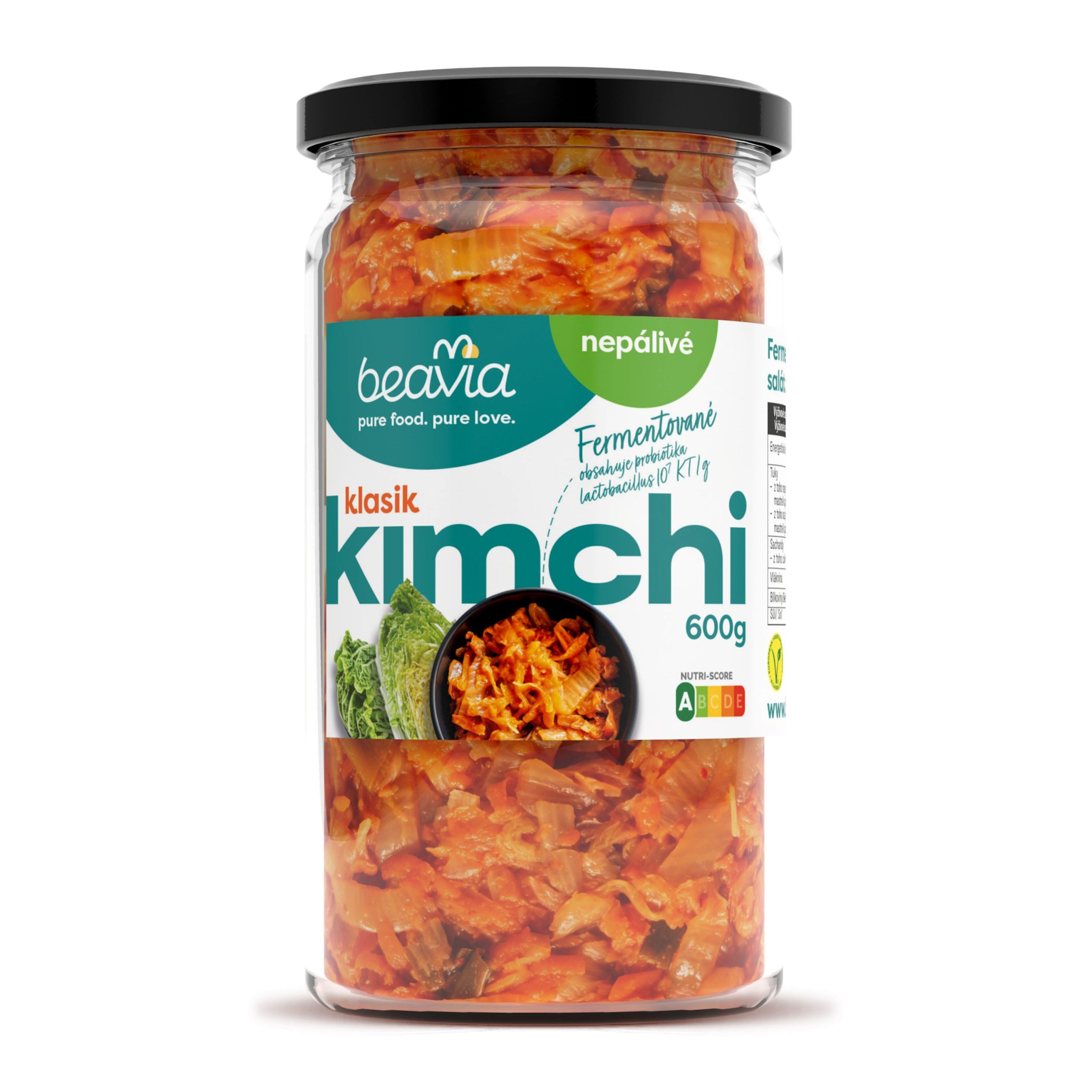 Beavia Kimchi klasik nepálivé (600 g) - lahodný zdroj probiotik a vitamínů Beavia