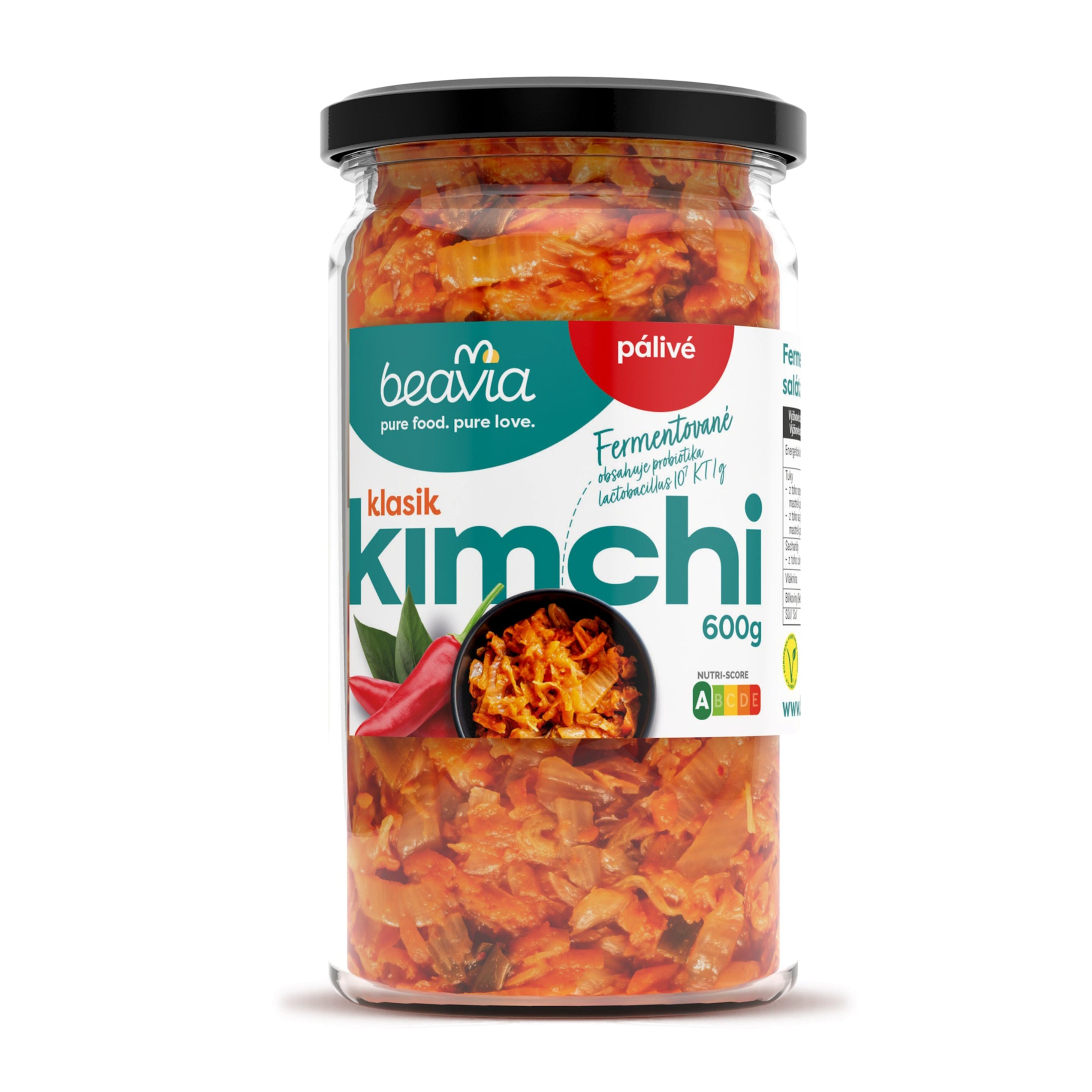 Beavia Kimchi klasik pálivé (600 g) - pikantní zdroj probiotik a vitamínů Beavia