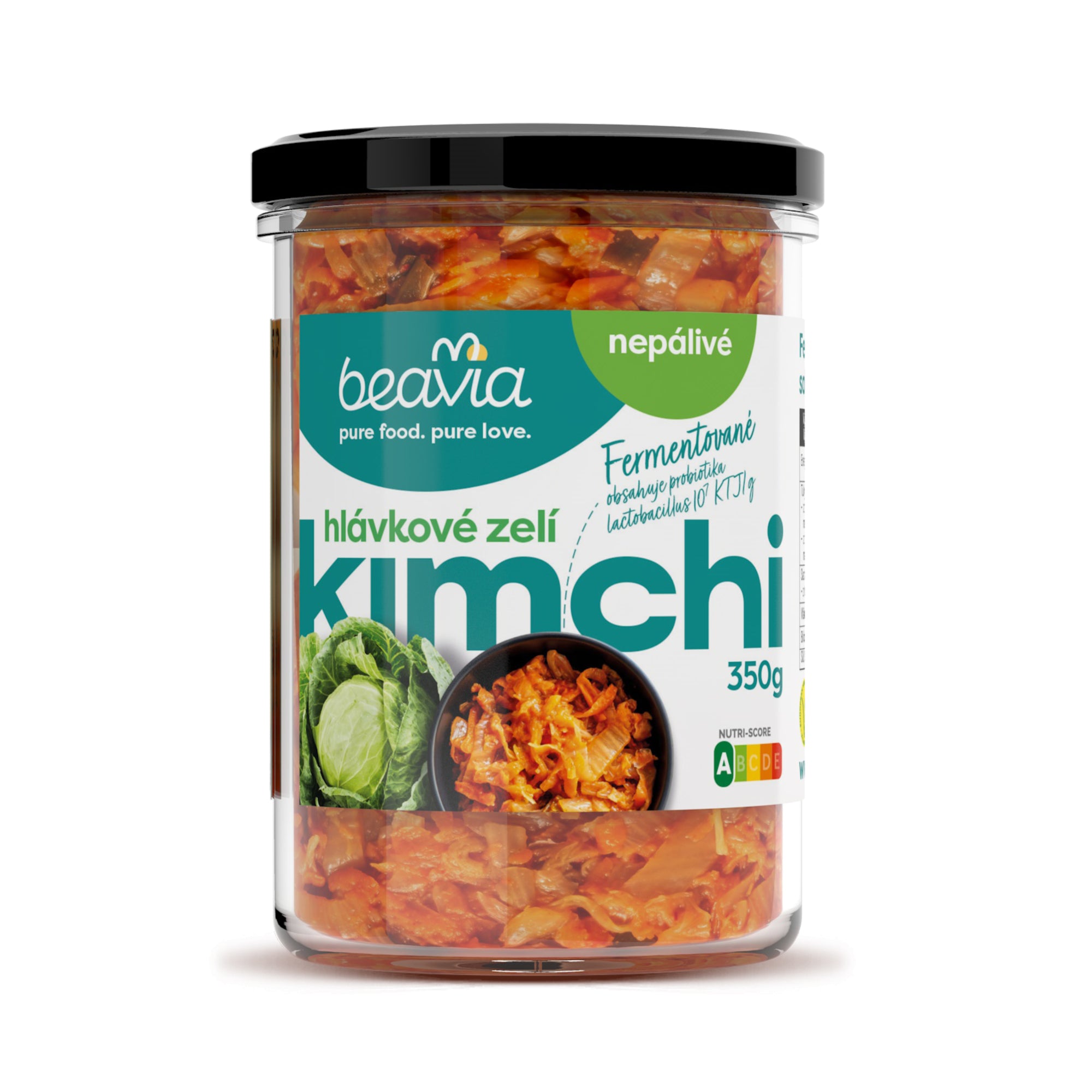 Beavia Kimchi s bílým hlávkovým zelím nepálivé (350 g) - zdroj probiotik a vitamínů z hlávkového zelí Beavia