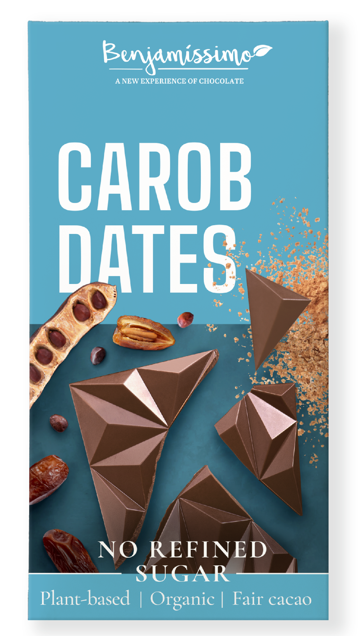 Benjamíssimo Čokoláda s karobem a datlemi bez přidaného cukru BIO (70 g) - slazená datlemi Benjamíssimo