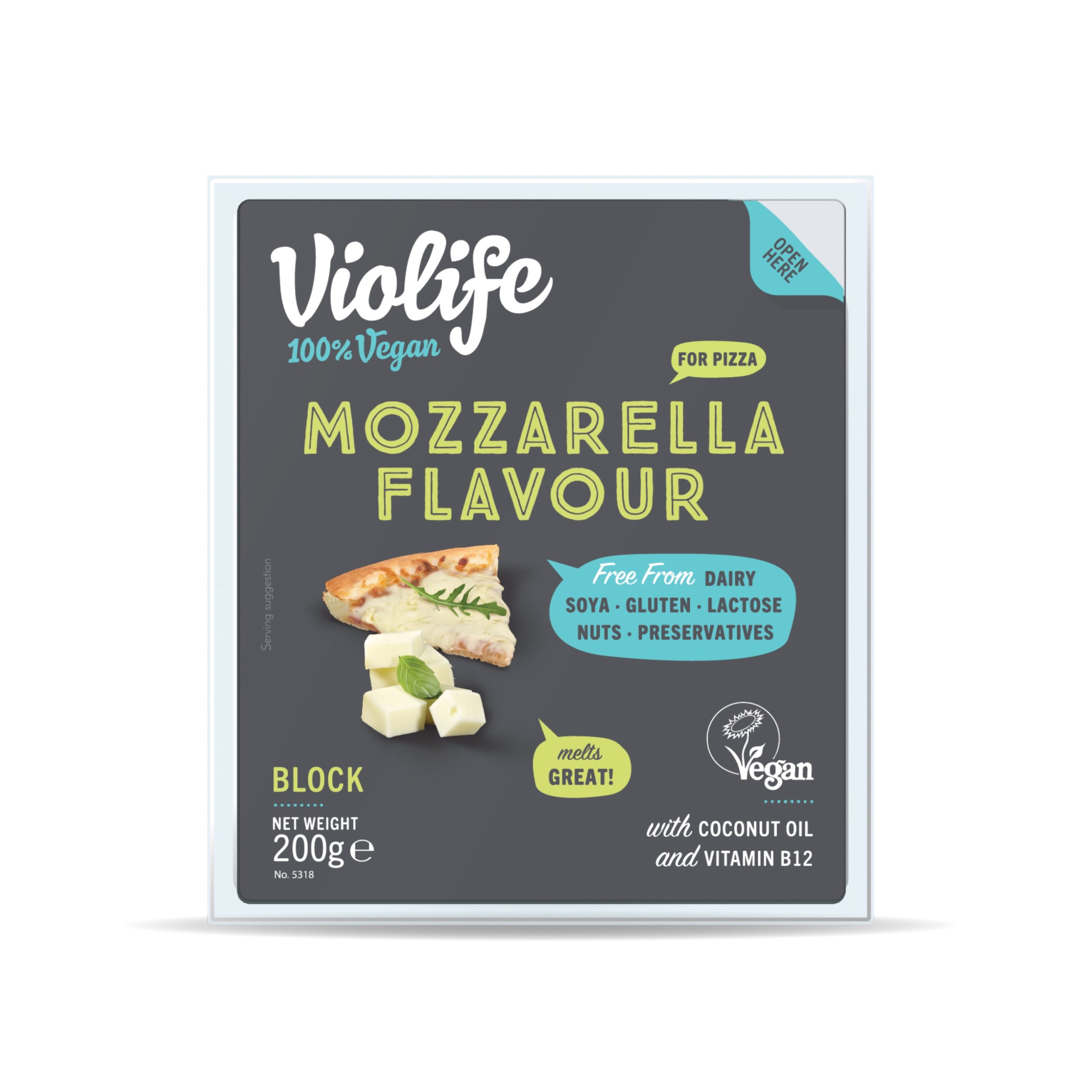 Blok s příchutí mozzarella 200 g   VIOLIFE Violife