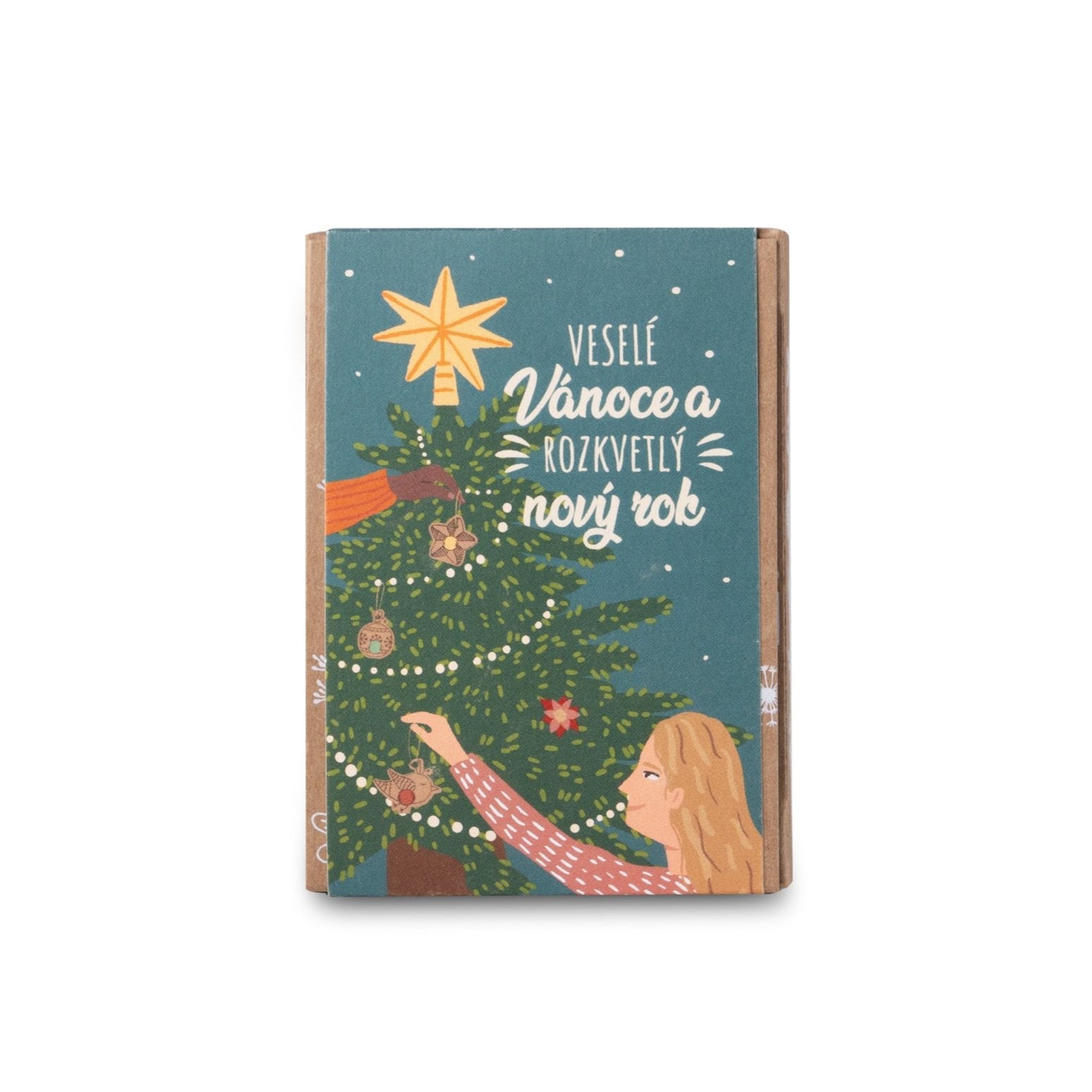 Blossombs Semínkové bomby - Dárková sada mini - Veselé Vánoce (4 ks) - jílové kuličky s lučním kvítím Blossombs