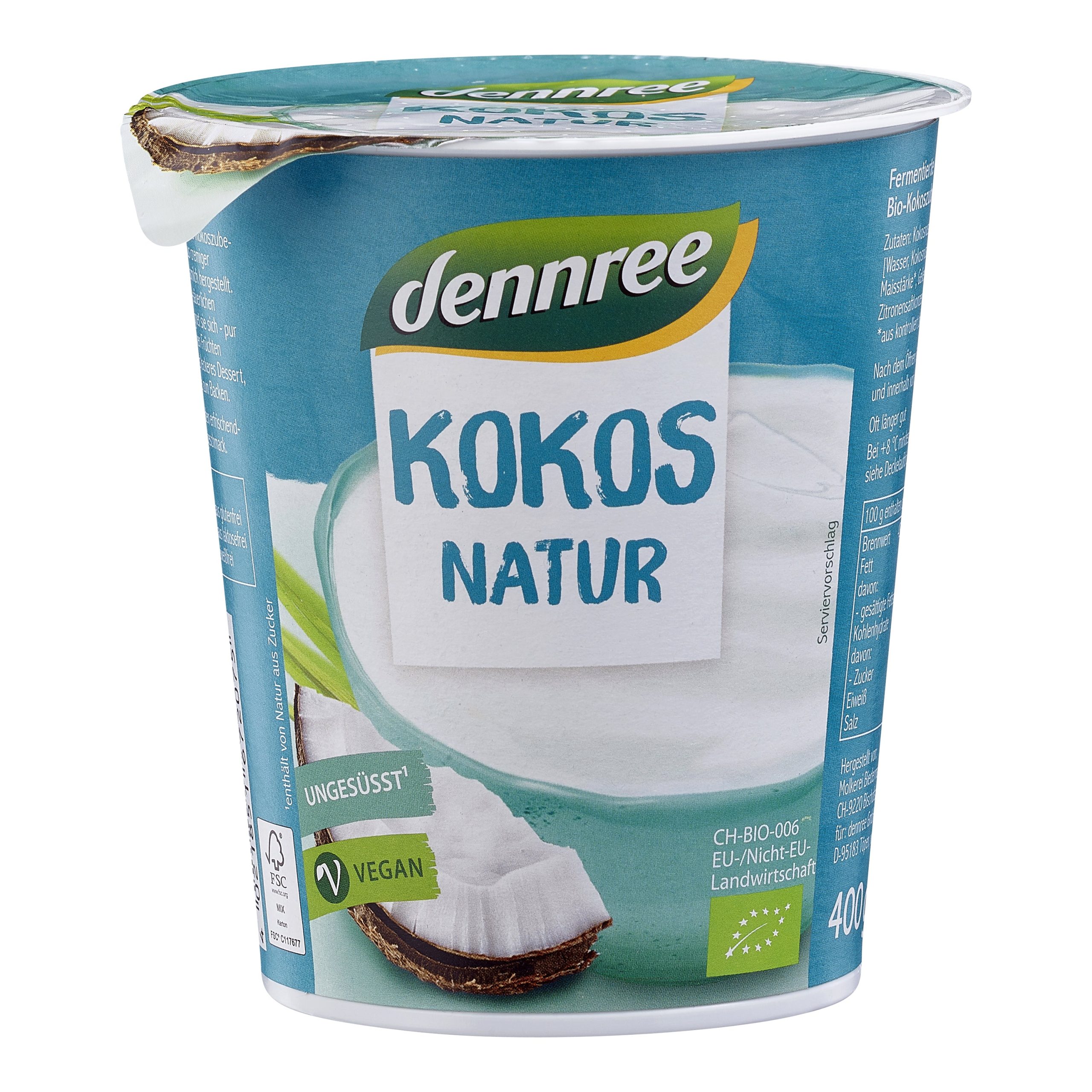 Dezert kokosový natur 400 g BIO   DENNREE Dennree