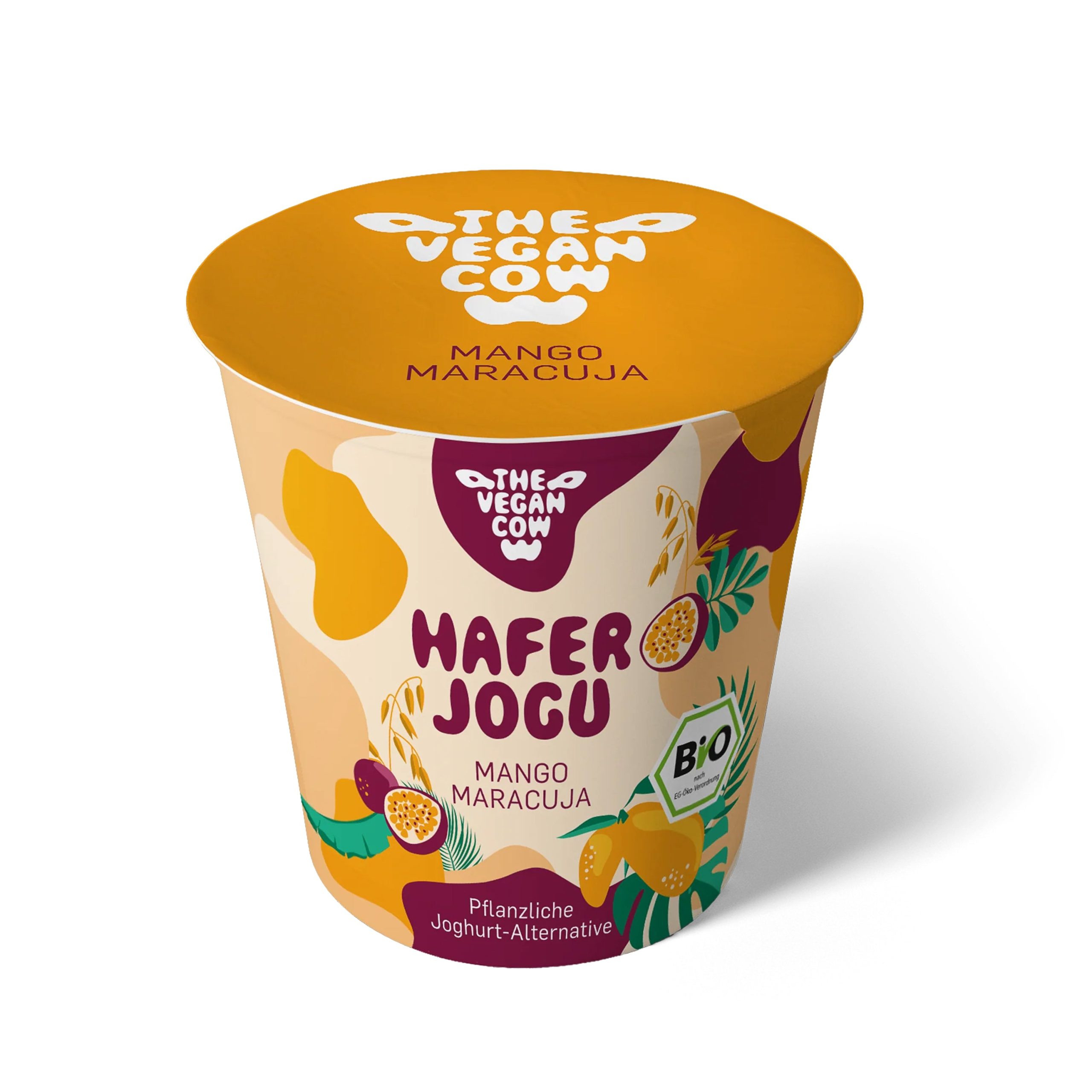 Dezert ovesný fermentovaný s mangem a marakujou 150 g BIO   THE VEGAN COW The Vegan Cow