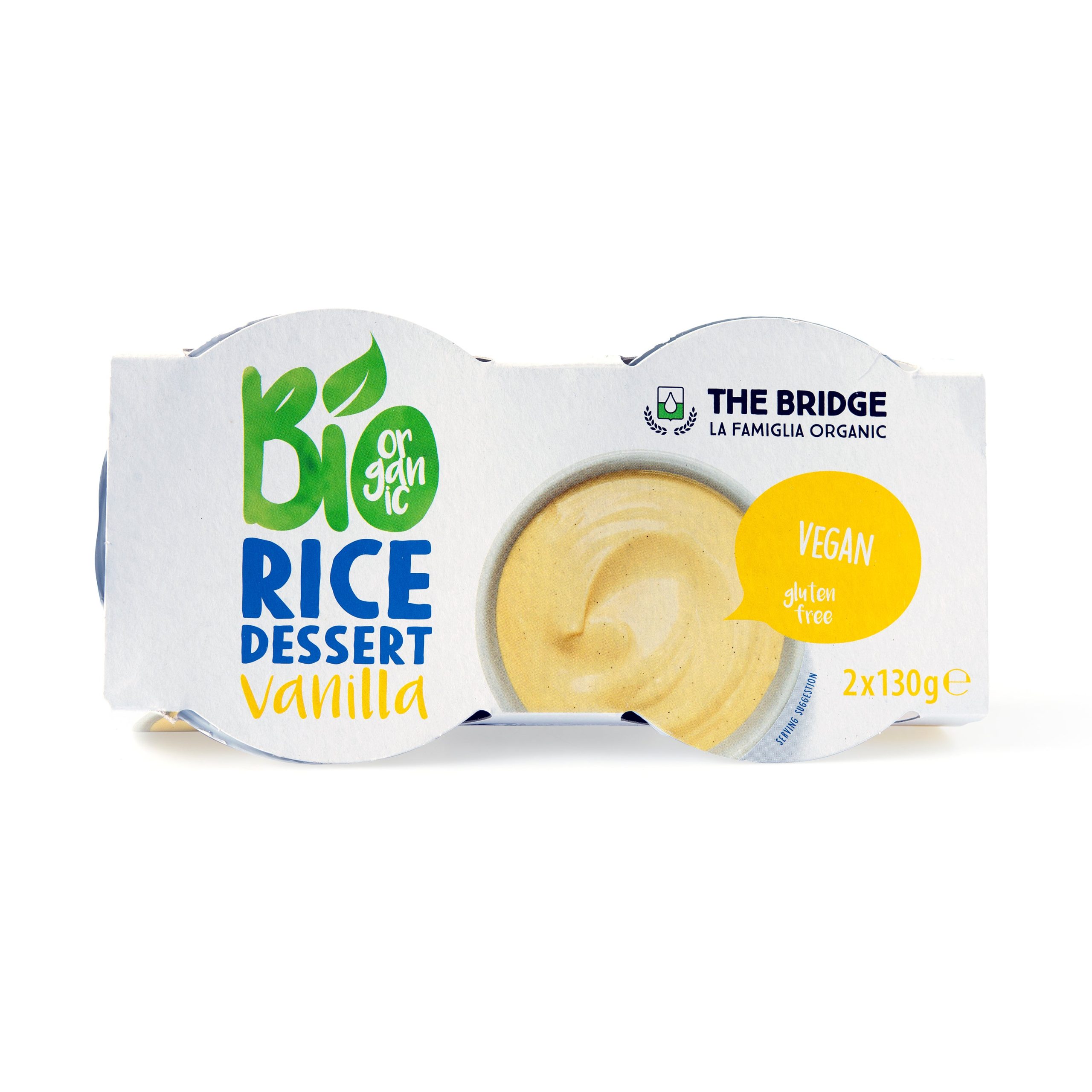 Dezert rýžový vanilka 2x130 g BIO   THE BRIDGE The Bridge
