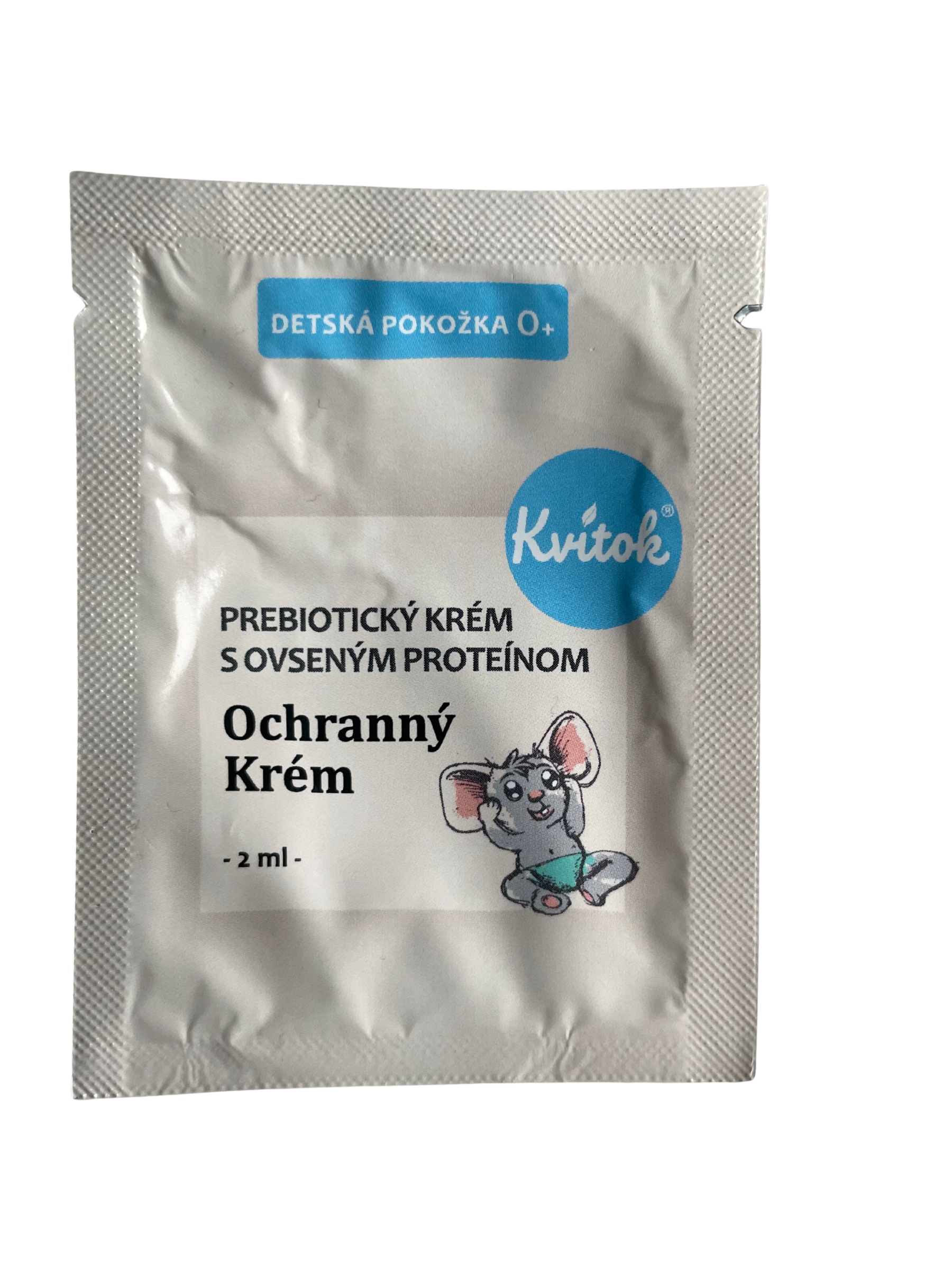 Kvitok Dětský prebiotický ochranný krém - celotělový s ovesným proteinem - vzorek (2 ml) - chrání před vnějšími vlivy Kvitok