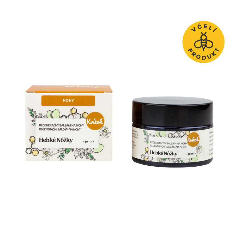 Kvitok Regenerační balzám Hebké nožky (30 ml) - pošk. obal - na suché a popraskané paty Kvitok
