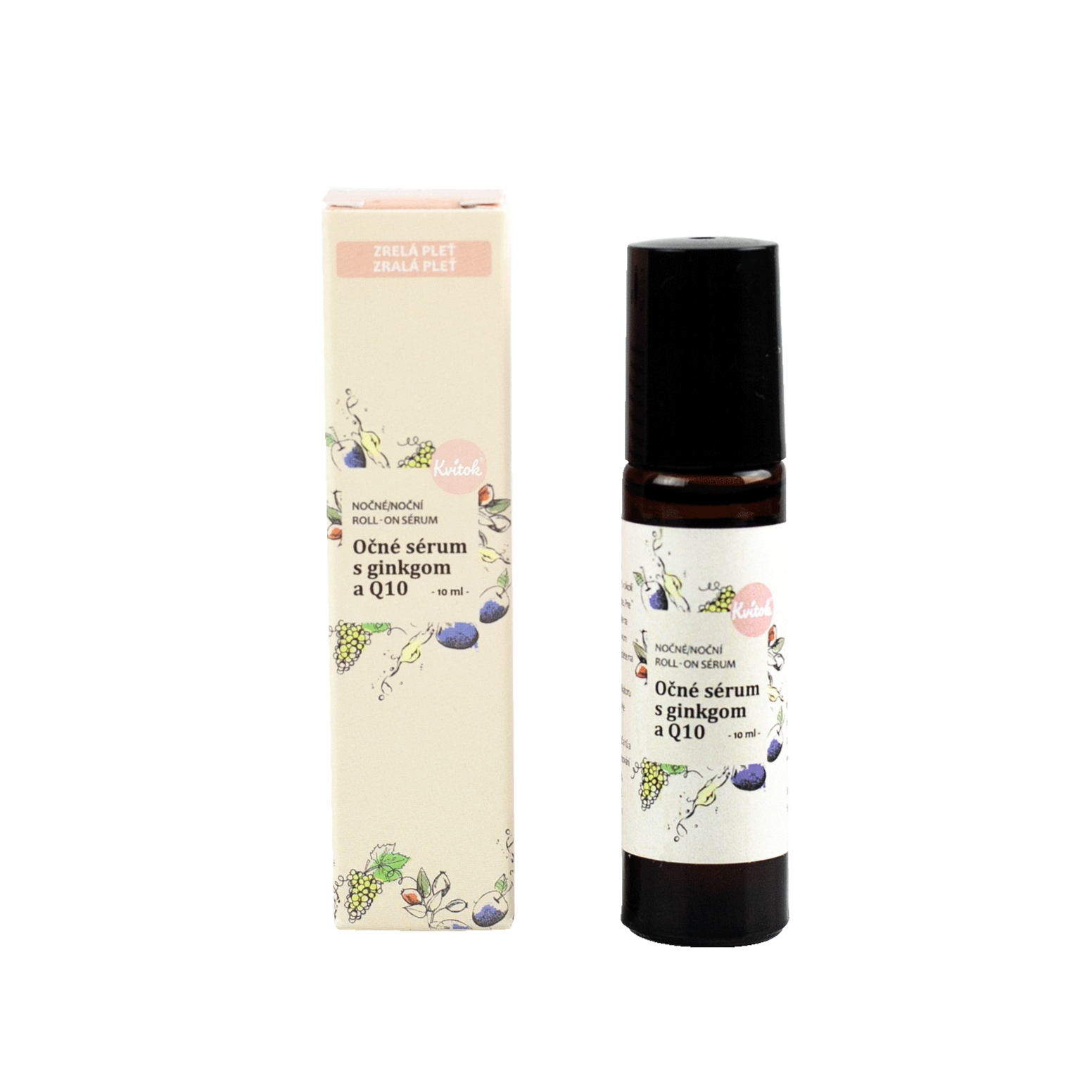 Kvitok Roll-on sérum na oční okolí s koenzymem Q10 - noční (10 ml) Kvitok