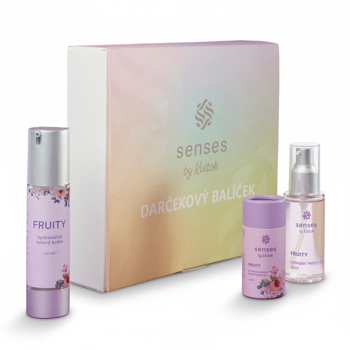 Kvitok Senses Dárková sada Fruity - tři voňavé poklady v balíčku Kvitok