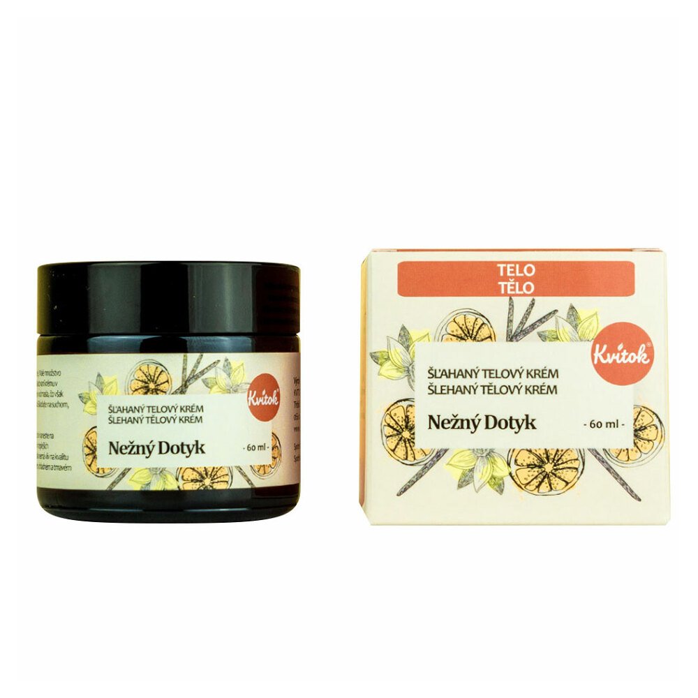 Kvitok Šlehaný tělový krém Něžný dotek (60 ml) - pošk. obal - pro suchou a namáhanou pokožku Kvitok