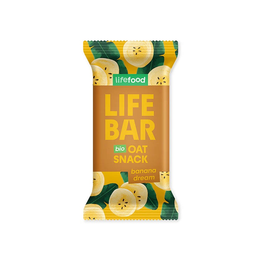 Lifefood Tyčinka Lifebar Oat Snack Banana Dream BIO (40 g) - bez lepku Lifefood