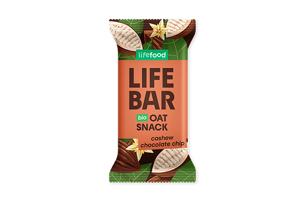 Lifefood Tyčinka Lifebar Oat Snack Chocolate Chip BIO (40 g) - bez lepku Lifefood