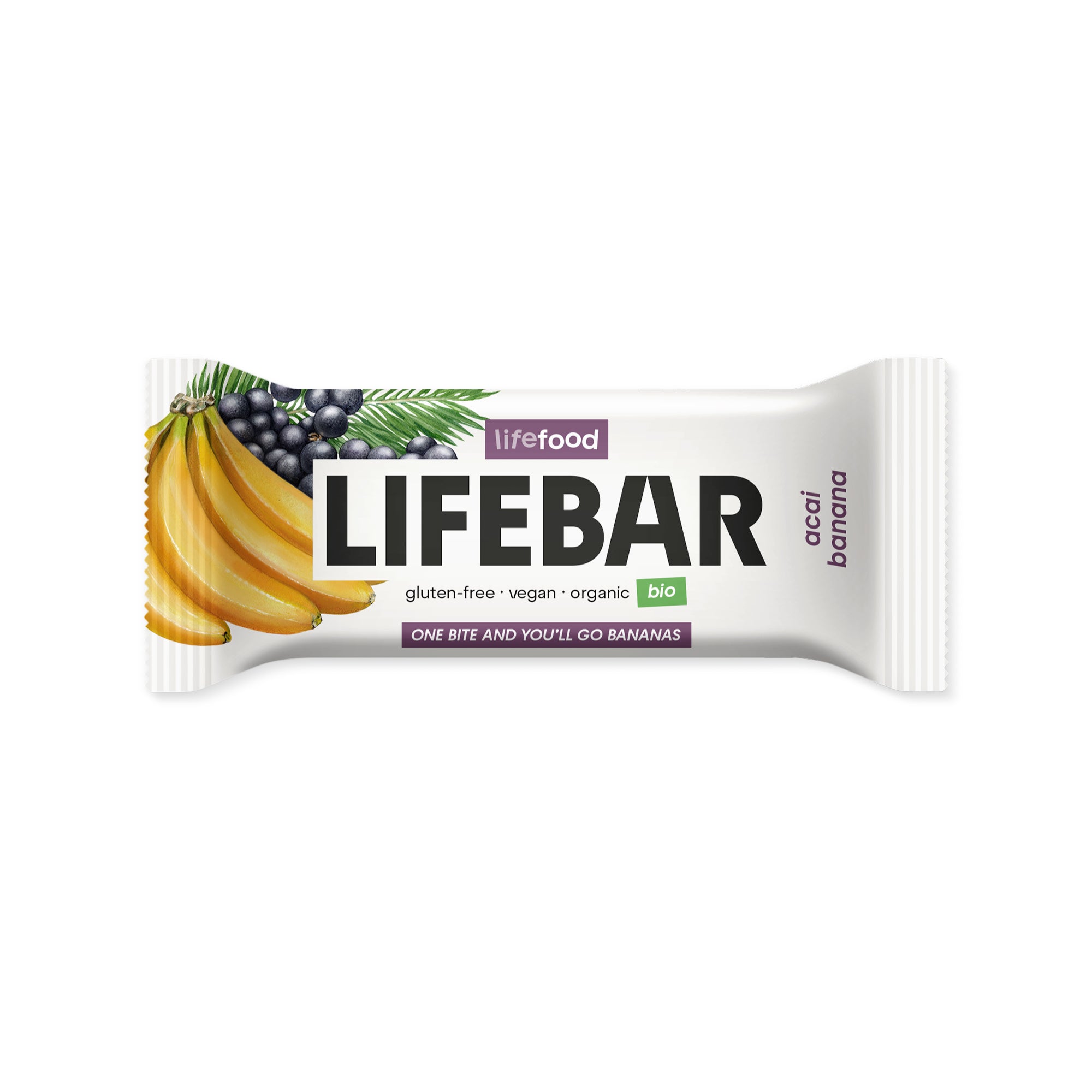 Lifefood Tyčinka Lifebar banánová s acai RAW BIO (40 g) - slazeno pouze sušeným ovocem Lifefood