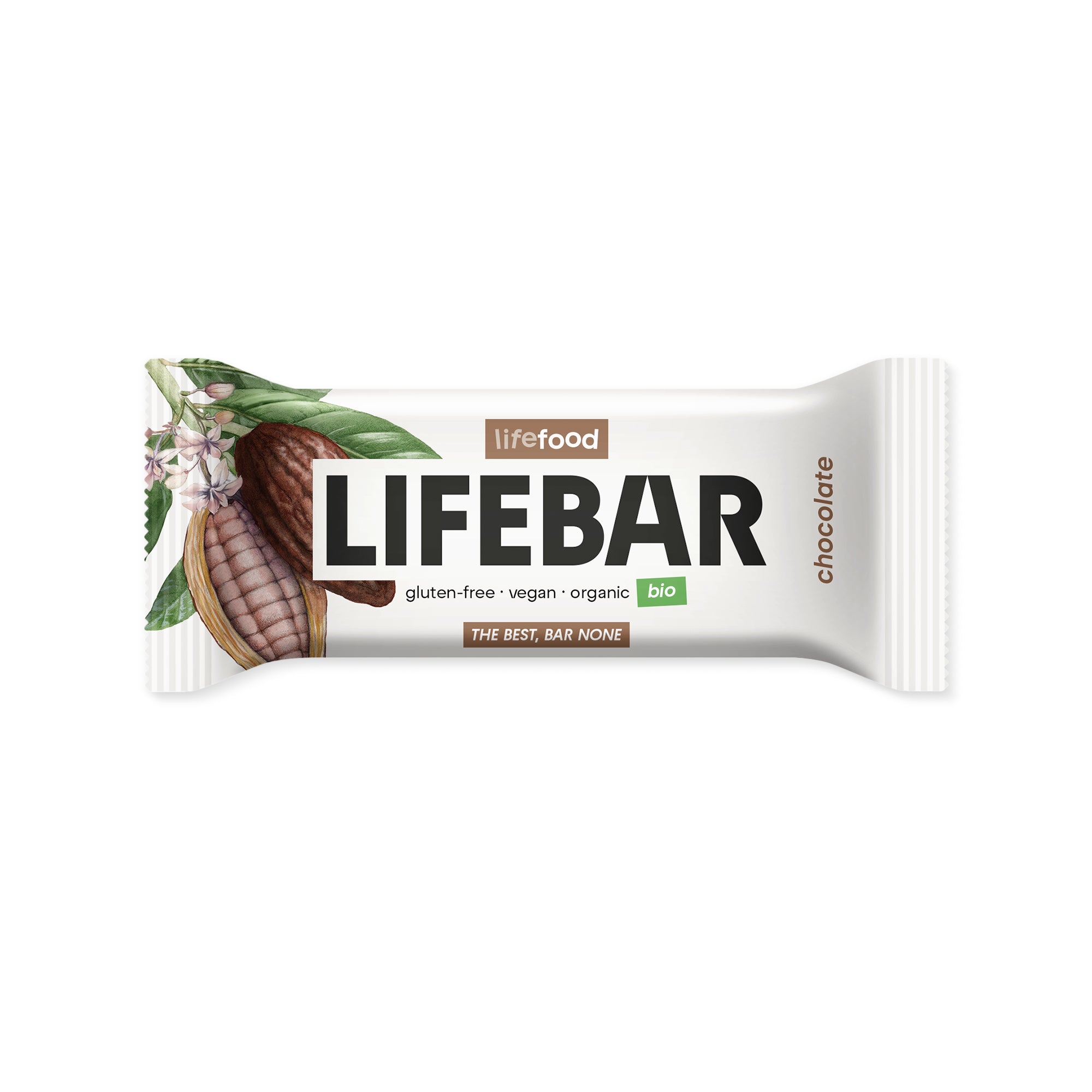 Lifefood Tyčinka Lifebar čokoládová RAW BIO (40 g) - skvělý zdroj bílkovin a vlákniny Lifefood