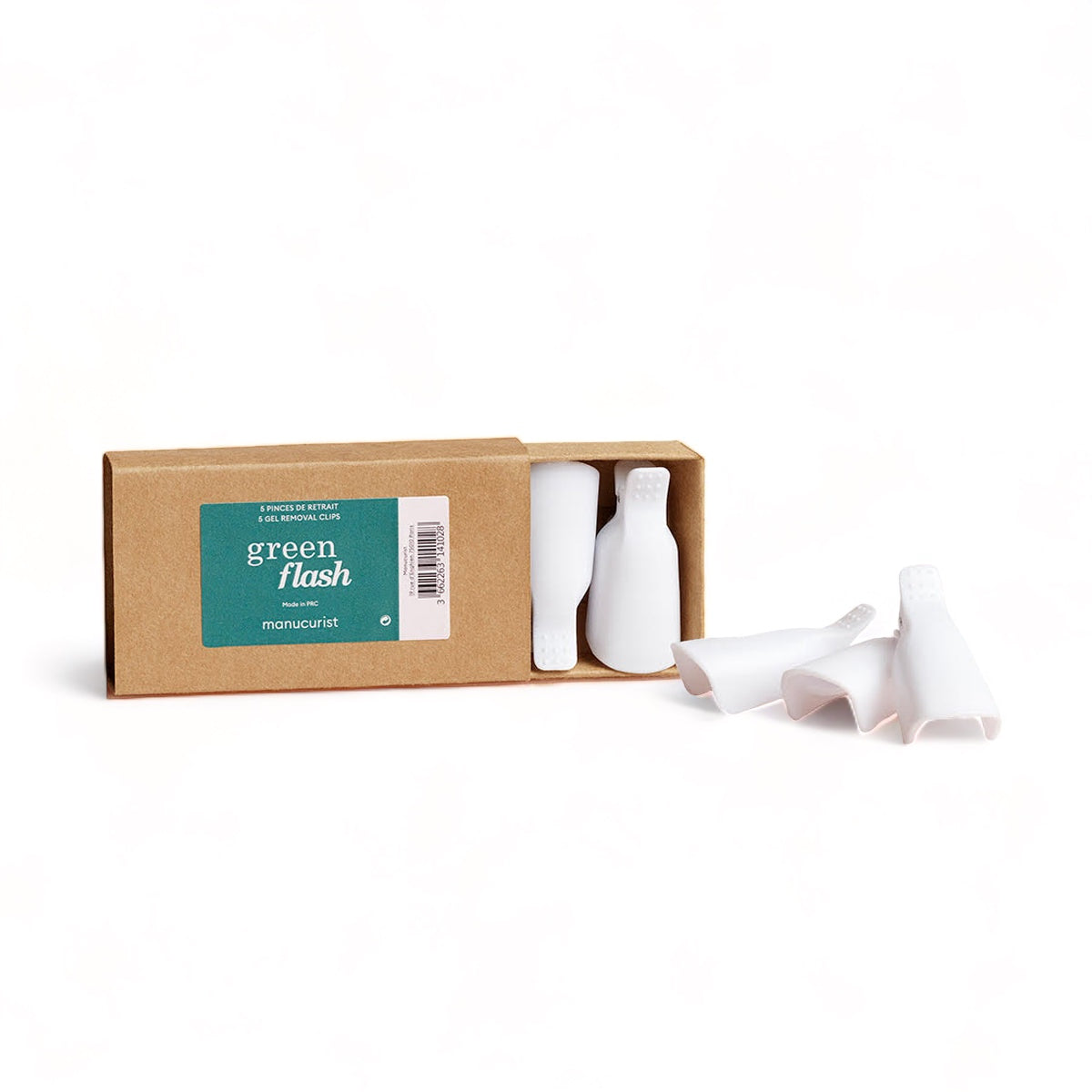 Manucurist Klipy pro odstranění Green Flash LED gel laku (5 ks) - ušetří vatové tamponky Manucurist