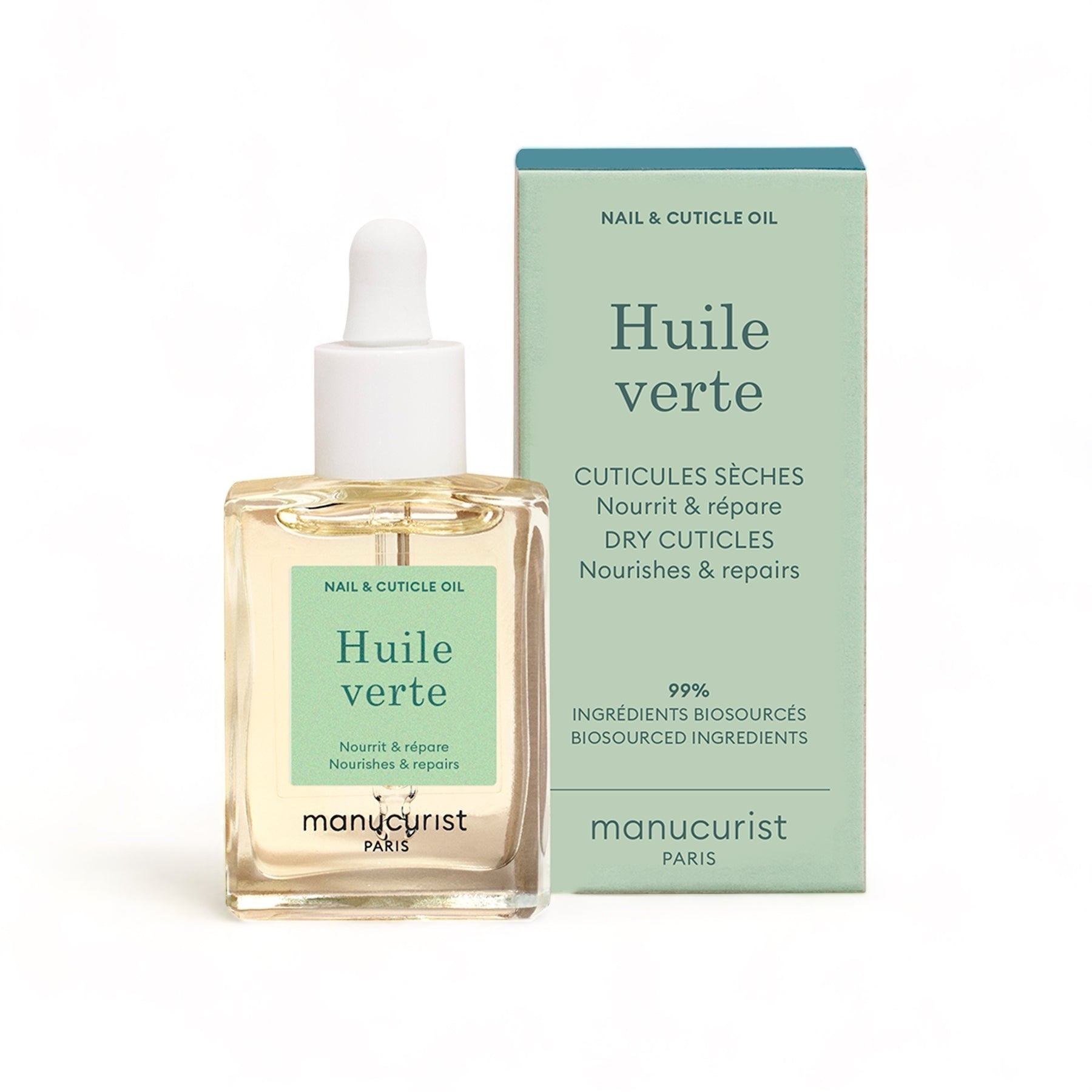 Manucurist Pečující olej na suchou nehtovou kůžičku Huile Verte (15 ml) - s mučenkou a sladkou mandlí Manucurist