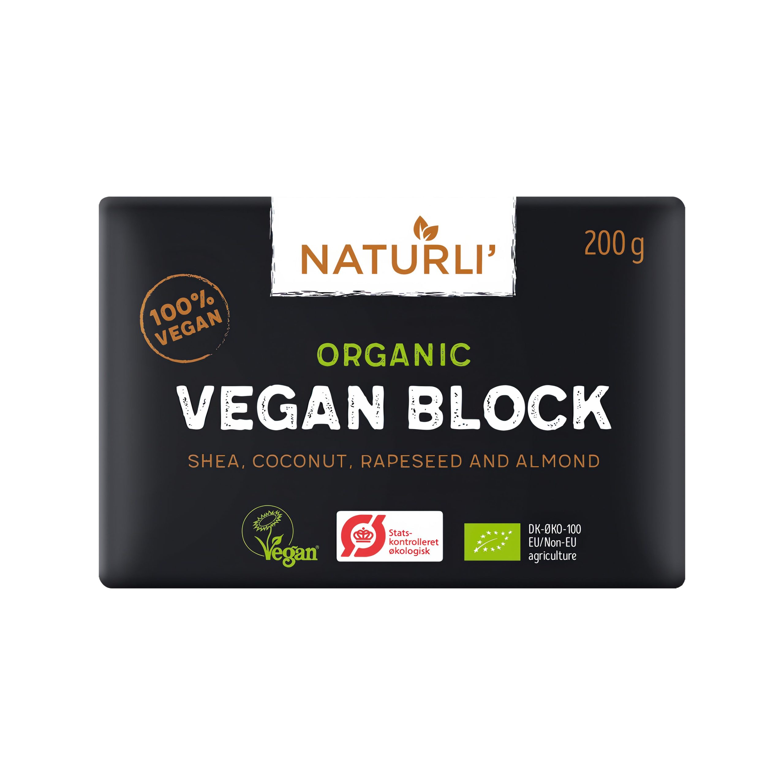 Margarín rostlinný v kostce 200 g BIO   NATURLI Naturli