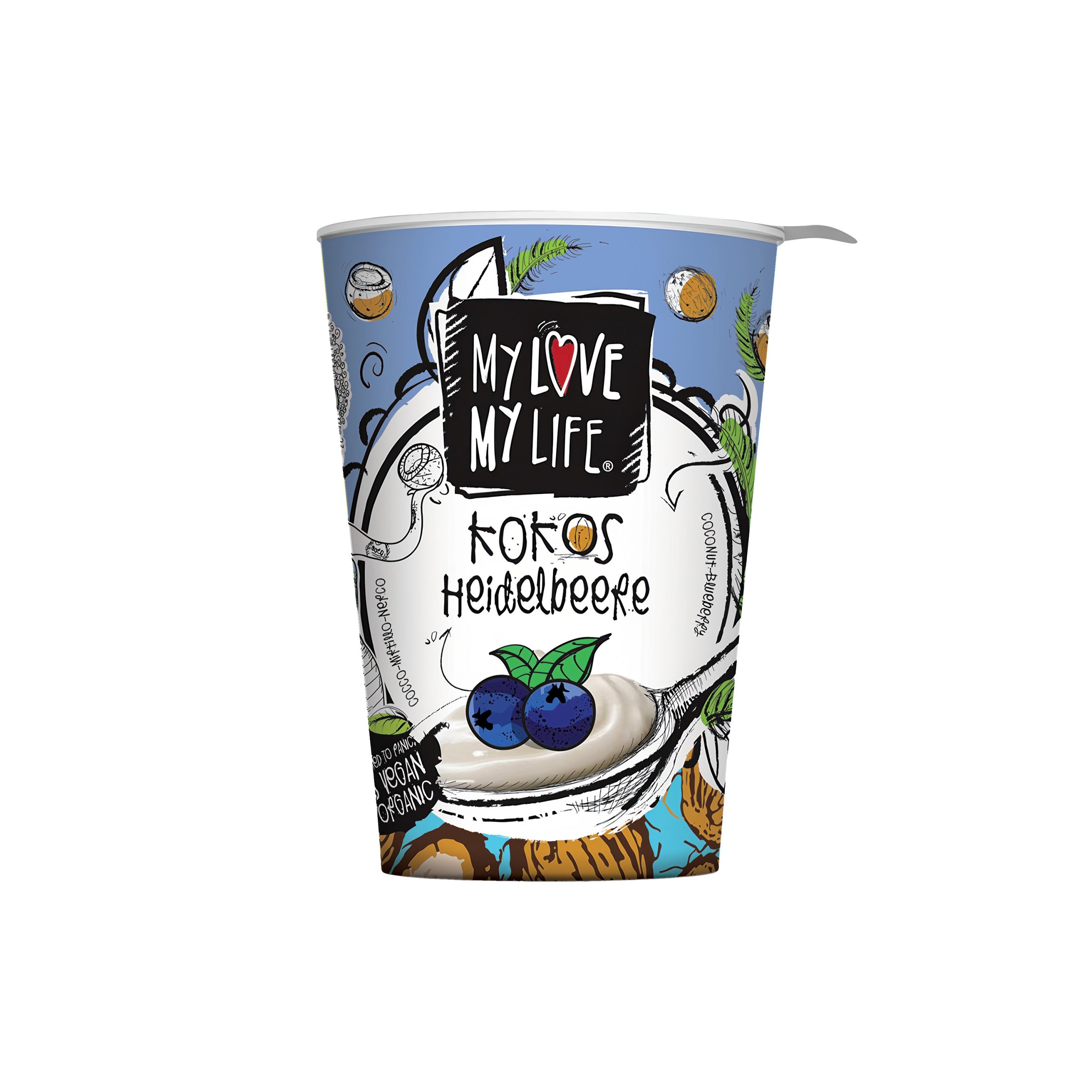 My Love My Life Zakysaný kokosový Borůvka BIO (180 g) My Love My Life