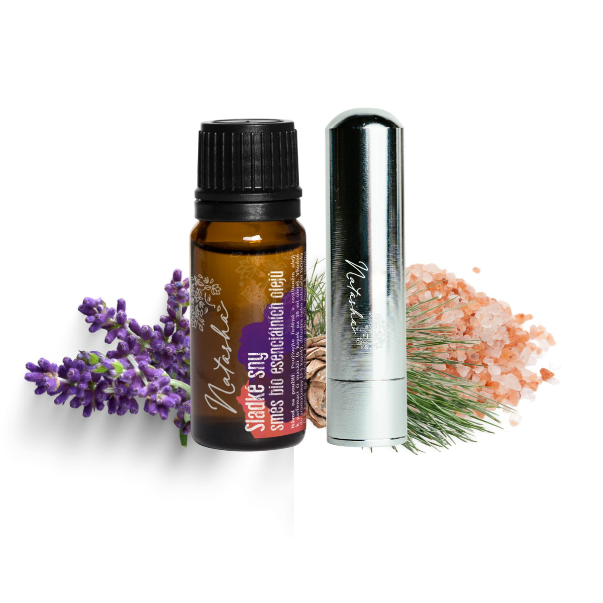 Natasha Aroma sada s inhalátorem - Sladké sny - uklidňující vůně levandule a cedru Natasha