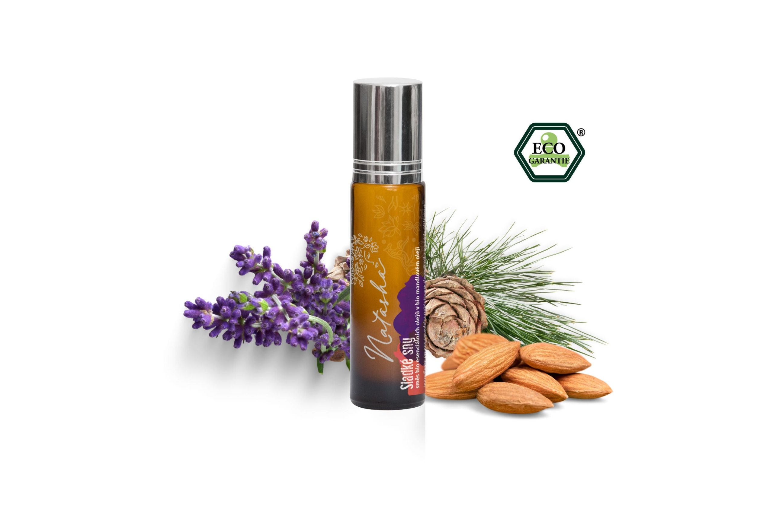 Natasha Roll-on Směs esenciálních olejů - Sladké sny (10 ml) - uklidňující vůně levandule a cedru Natasha