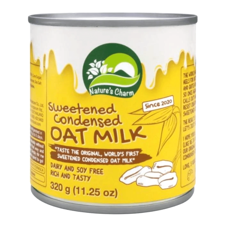 Nature's Charm Ovesná alternativa kondenzovaného mléka slazená (320 g) - 100% rostlinný pomocník Nature's Charm