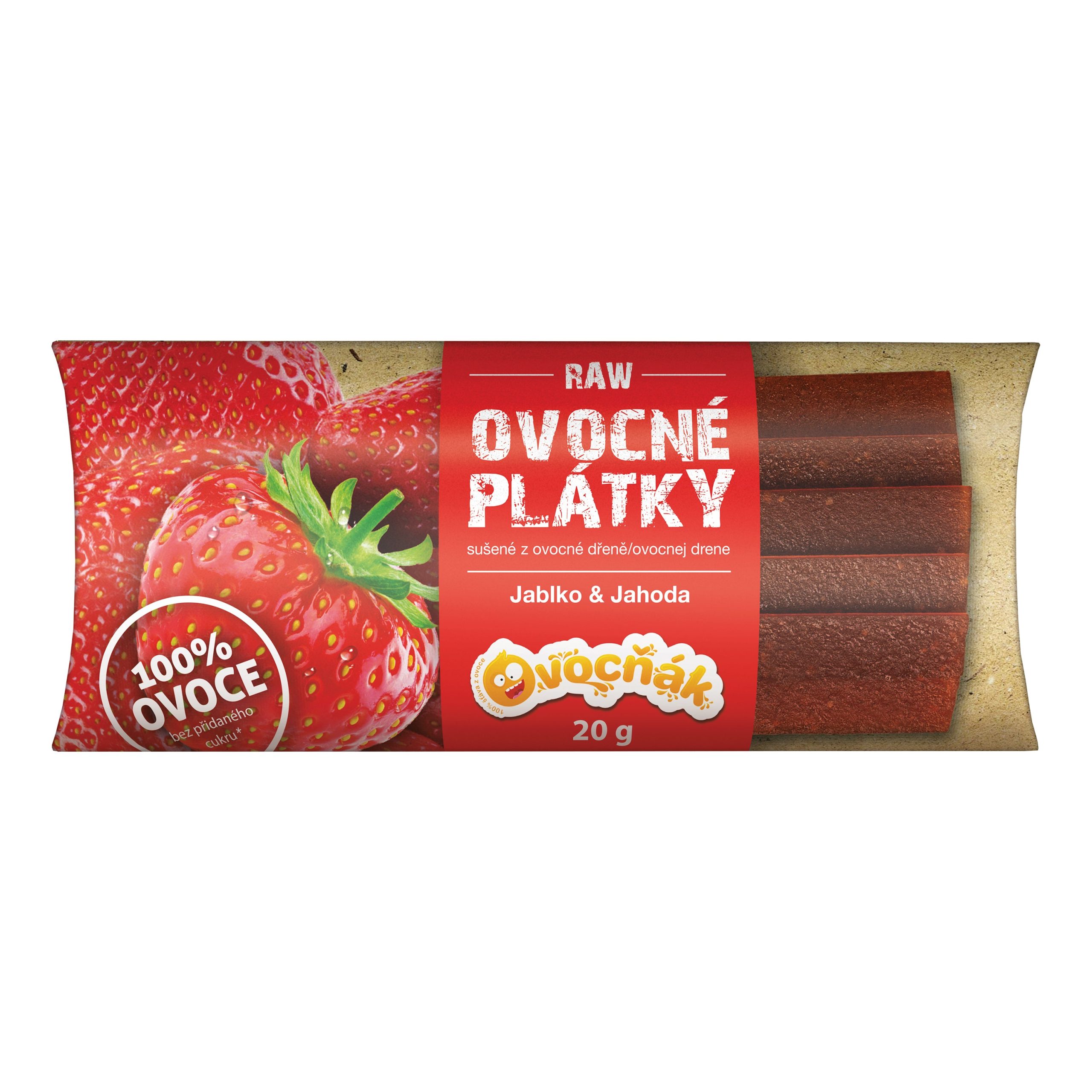Plátky ovocné jablko-jahoda 20 g   OVOCŇÁK Ovocňák