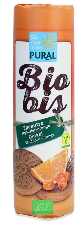 Pural Biobis Špaldové sušenky s rakytníkovo-pomerančovým krémem BIO (300 g) - lahodná chuť Pural