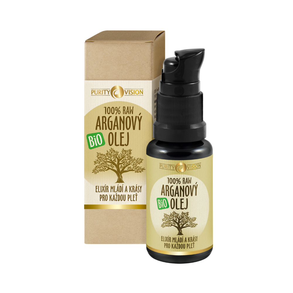 Purity Vision Arganový olej RAW BIO - 30 ml - elixír mládí a krásy Purity Vision