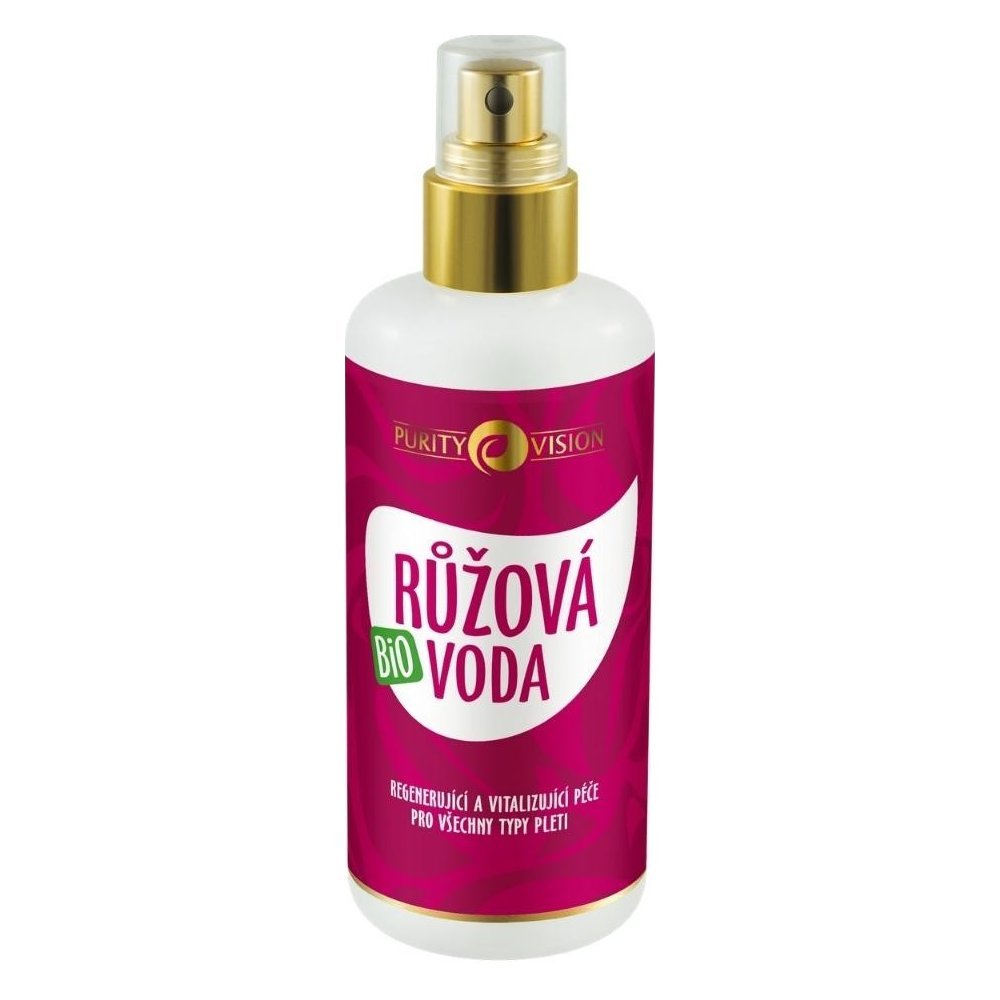 Purity Vision Růžová voda BIO - 200 ml - revitalizuje a zklidňuje Purity Vision